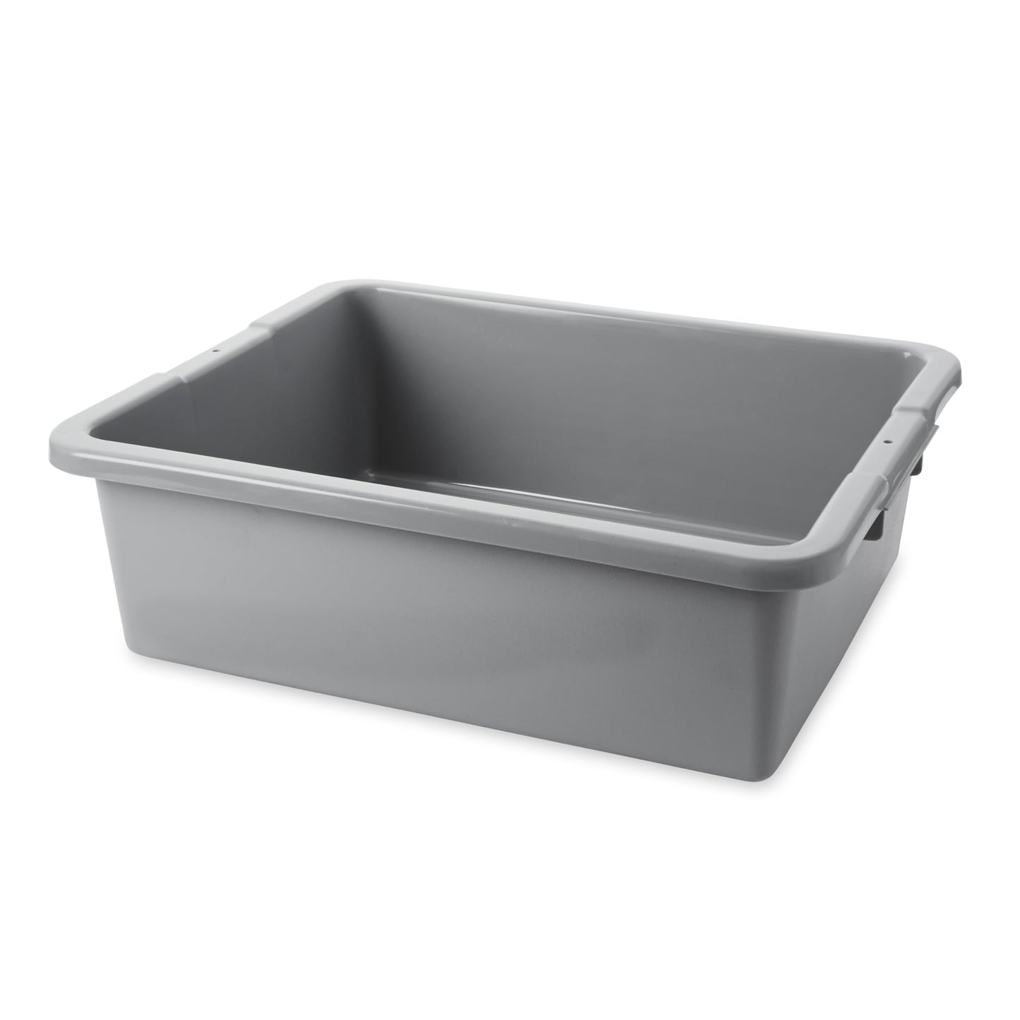 Rubbermaid Commercial Products Standard Bus/Utility Box 7-Gallon Gray Heavy Duty Plastic Restaurant Wash Basin/Dish Washing Tub for Kitchen Organization/Storage
