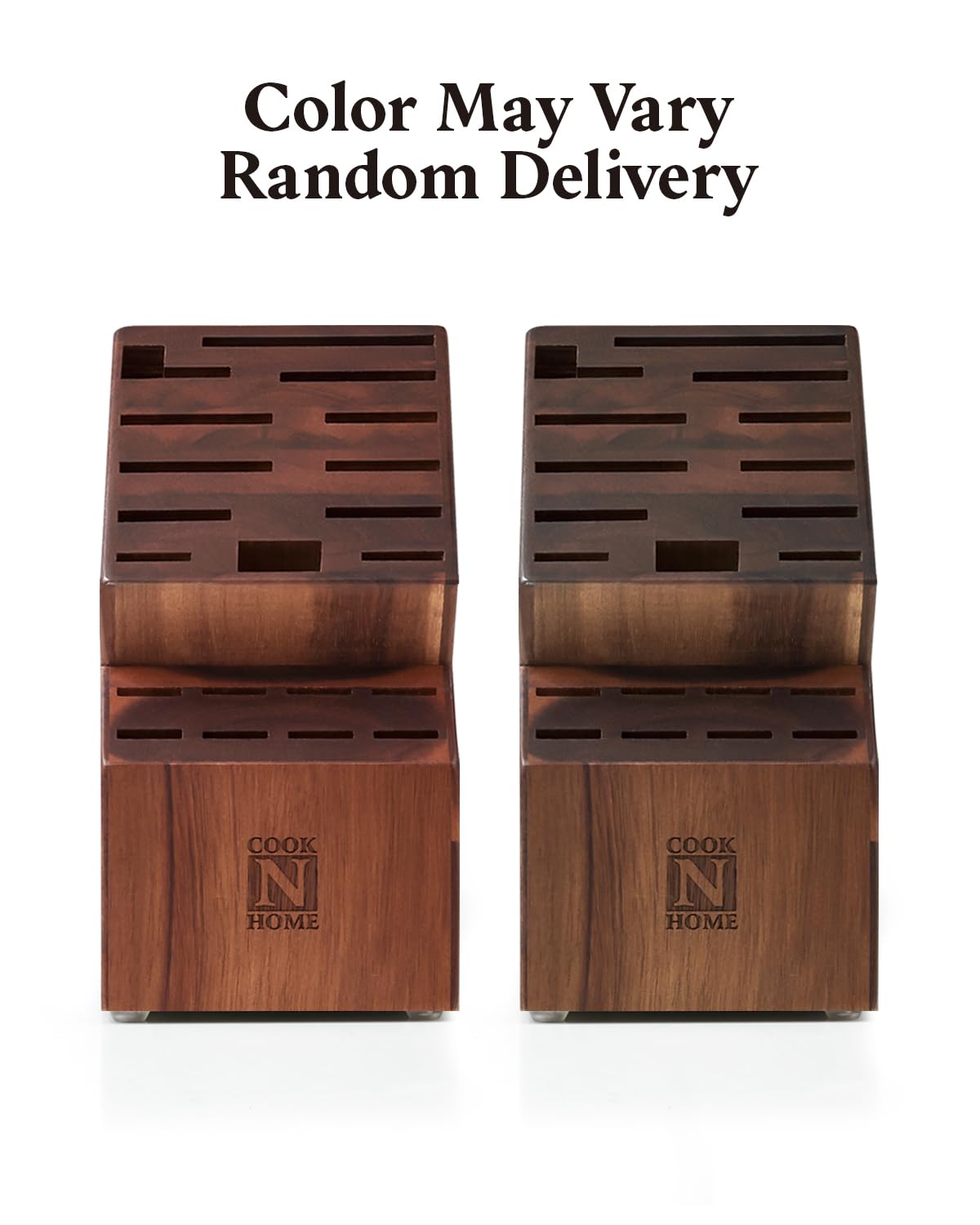 Cook N Home Knife Storage Block, 20 Slots, Acacia Wood,2660, color may vary