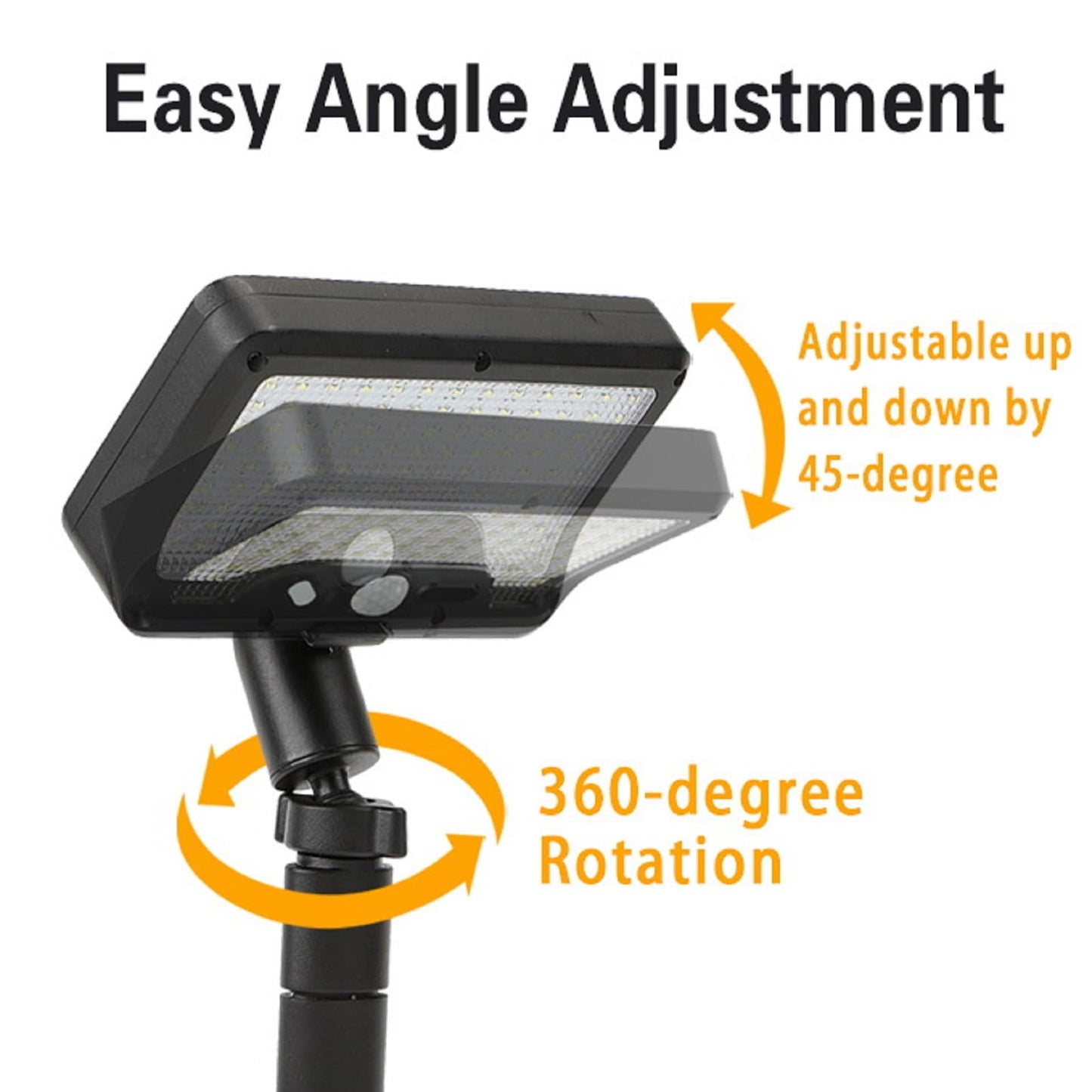 ASLIDECOR Solar Clip On Lights Outdoor, 92 LED Motion Sensor Security Light with 600LM Brightness and 3 Modes, Waterproof Fence Clip Light for Deck, Gutter, Tent,Camping,Camper Awning(2)