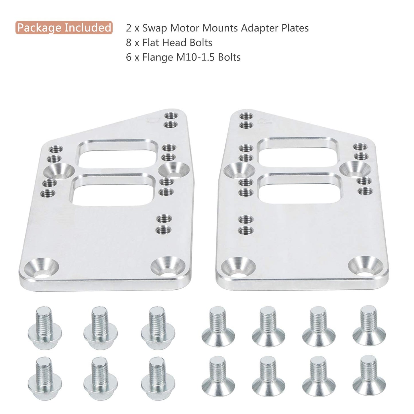 for LS Swap Motor Mounts Adapter Plates LS Conversion Adjustable Universal Swap Bracket Small Block for LS1 LS3 LS2 LQ4 LQ9 LS6 L92 L99 L33 LR4 Billet 551628 for SBC Vehicle to LS Engine