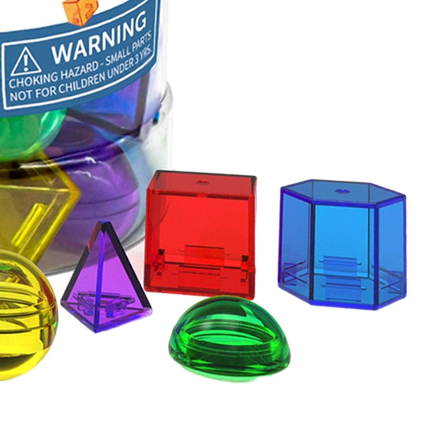 TTETTZ 60Pcs Geometric Solids Shape Blocks 3D Shapes Colorful Educational Toy
