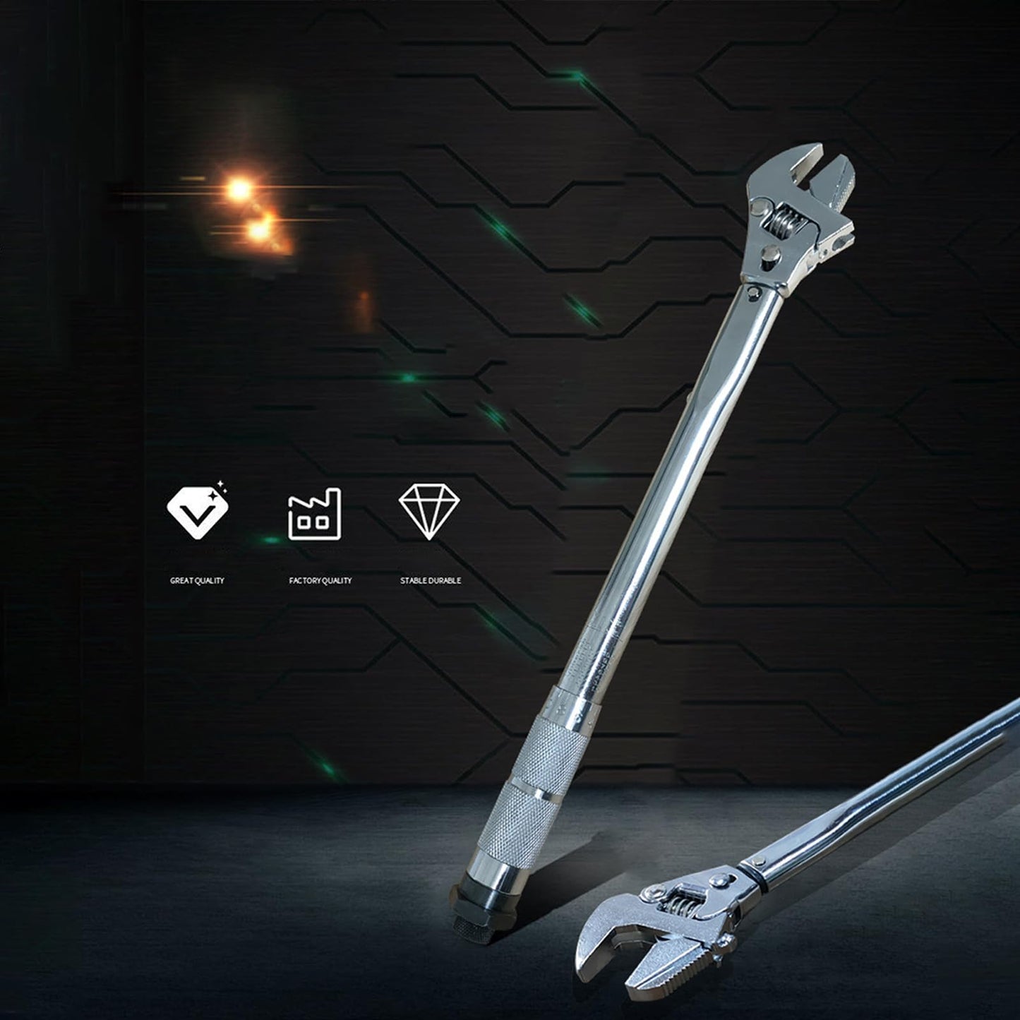Adjustable Torque Wrench Spanner for Mini Split and Refrigeration System Heavy Duty Wrench with Quick Release 19-110NM