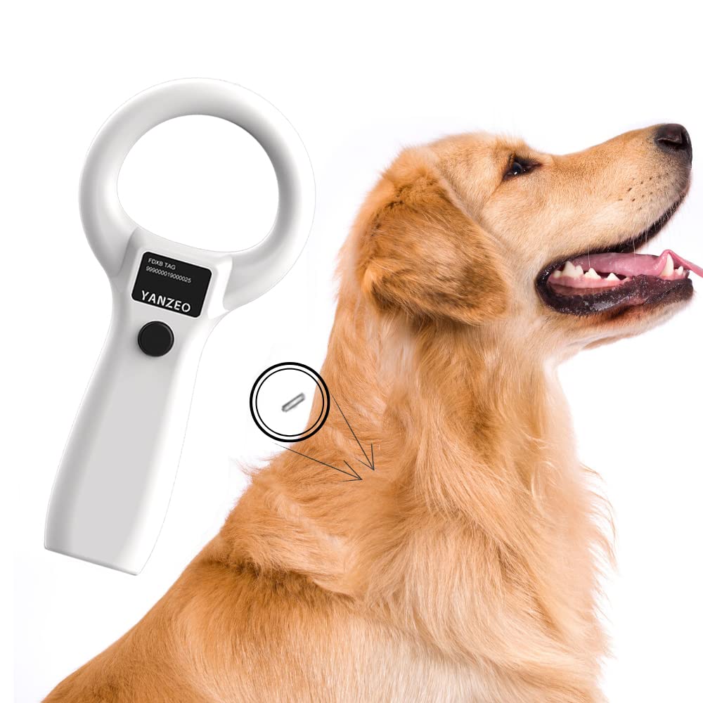 YANZEO AR180S Pet Microchip Scanner, RFID EMID Animal Handheld Reader,134.2kHz Pet ID Scanner Rechargeable Animal Chip Scanner Pet Tag Scanner FDX-B(ISO 11784/11785)