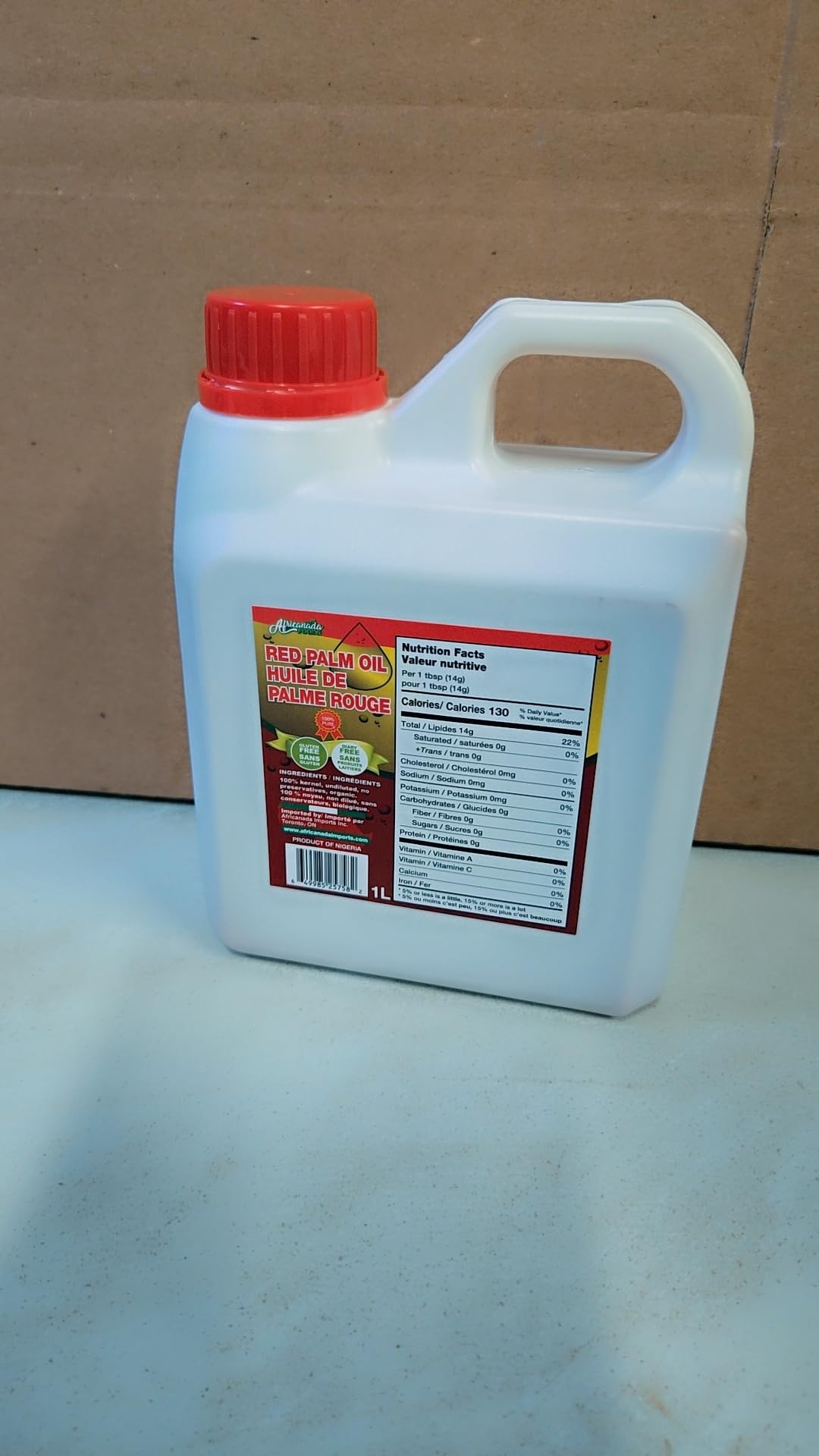 All Natural Red Palm Oil | Imported from Nigeria | Unrefined | 1L