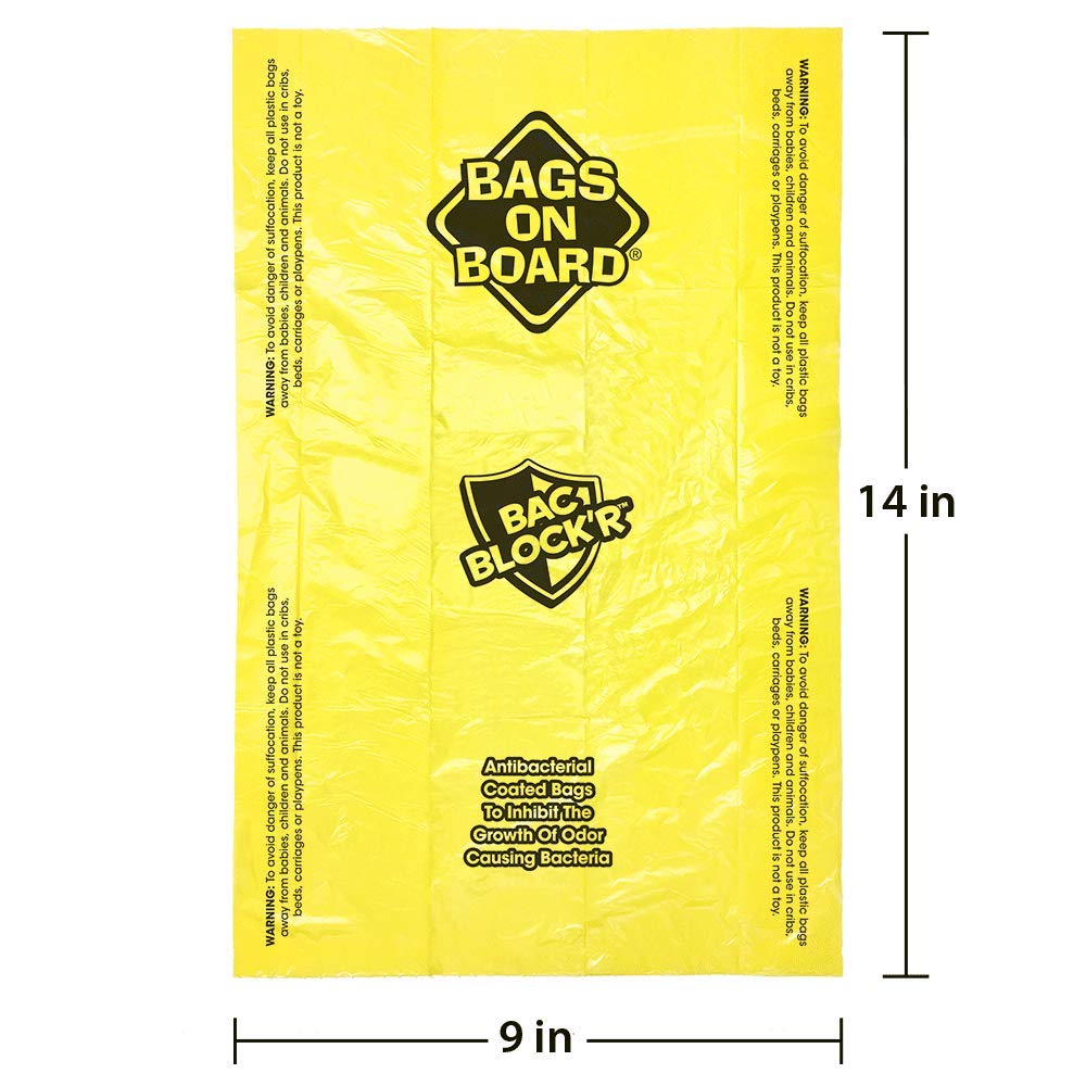 Bags on Board Premium Odor Blocking Dog Poop Bags & Dispenser - Leakproof Waste Pick-Up Bags - 600 count