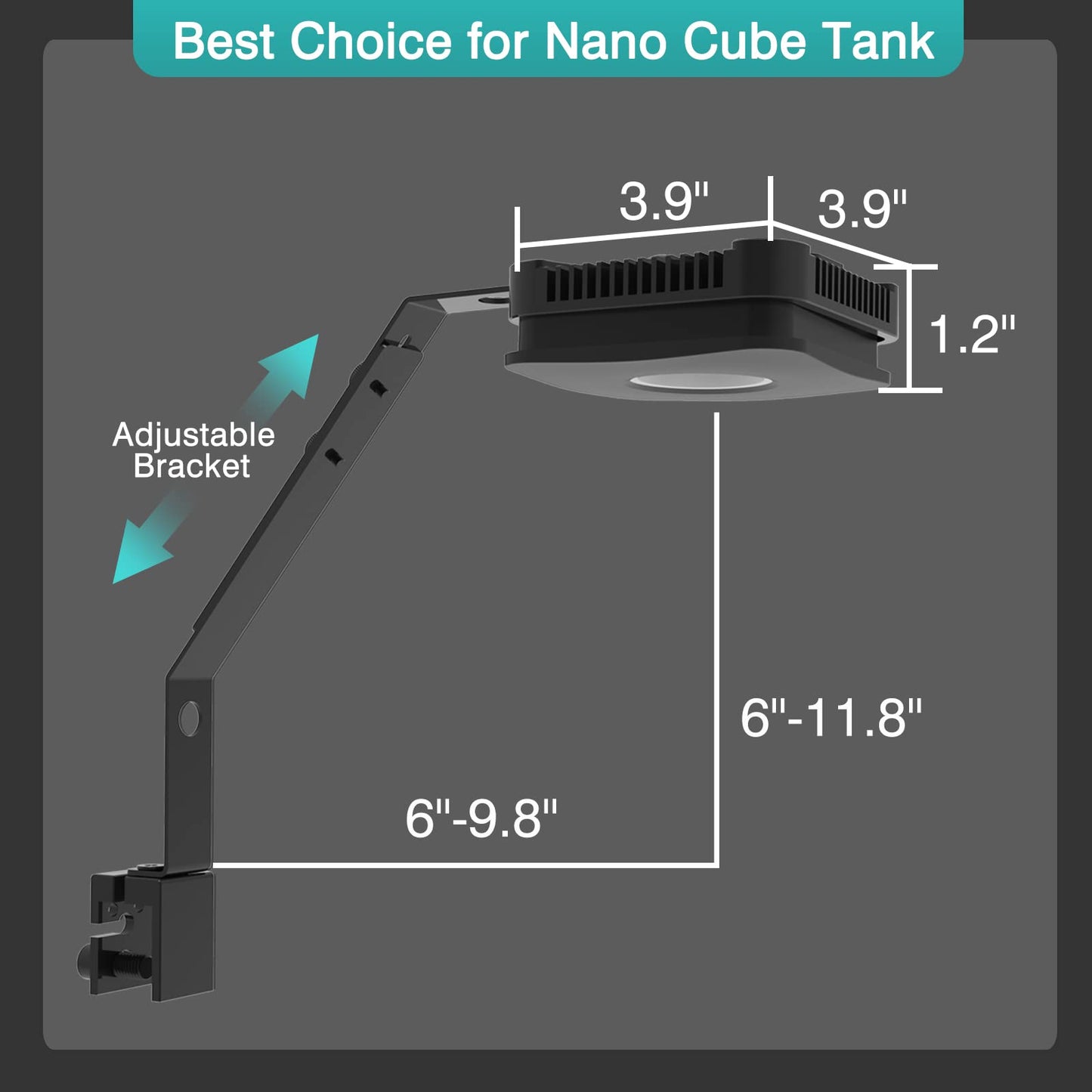 Lominie Aquarium Plant Light Full Spectrum Aquarium LED Light Remote Control 30W Nano Fish Tank LED Light with Bracket