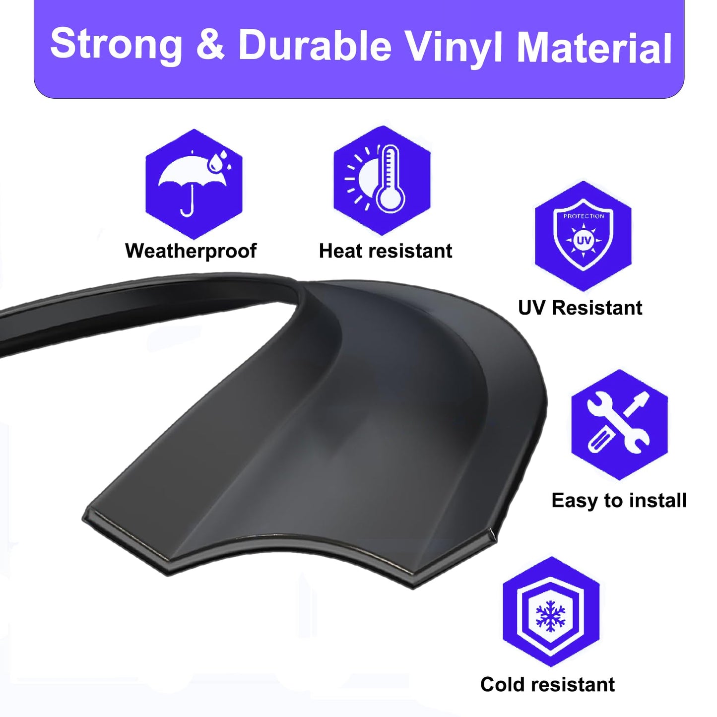 100FT RV Trim Molding Insert, Heavy Duty Durable RVs Weather Stripping Exterior, 1 Inch Black Flexible Vinyl Trim Insert for Camper & Trailer Outside Screw Cover/Corner/Channel/Siding/Roof Edge Track