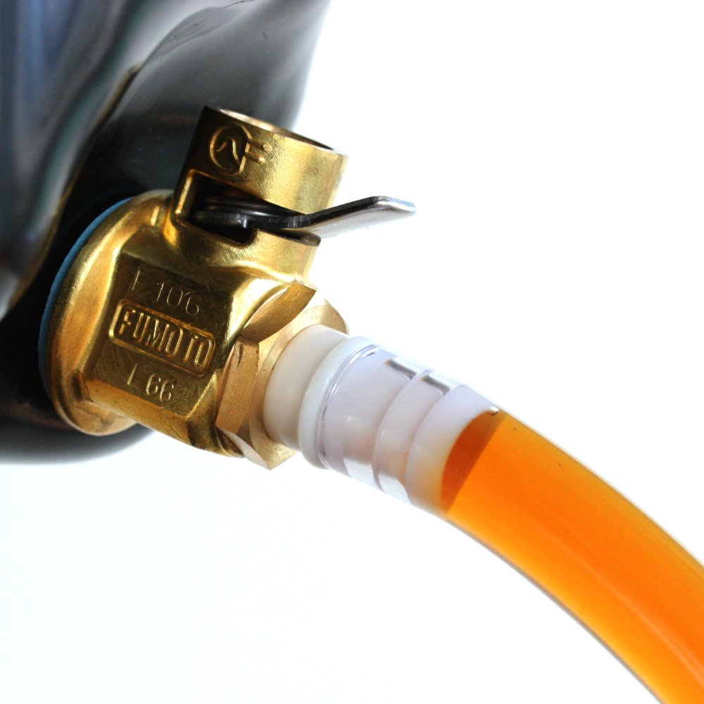 Original Fumoto F108S FS-Series Drain Valve with Short Nippple with Lever Clip, Bronze, 16mm-1.5