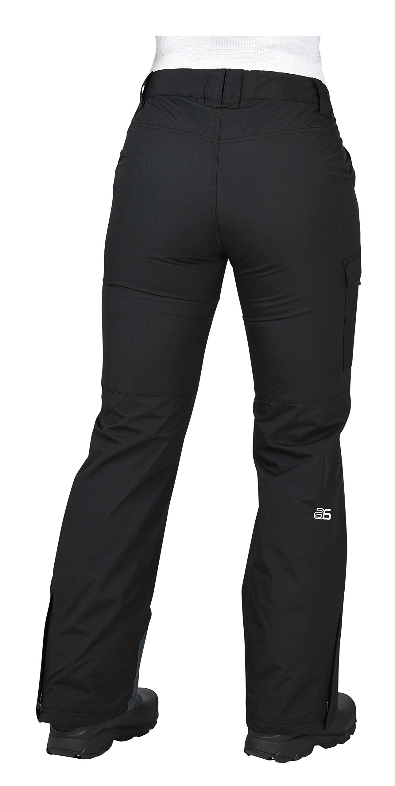 Arctix Women's Mountain Premium Mesh-Lined Snowboard Cargo Pants, Black, X-Small (0-2) Regular