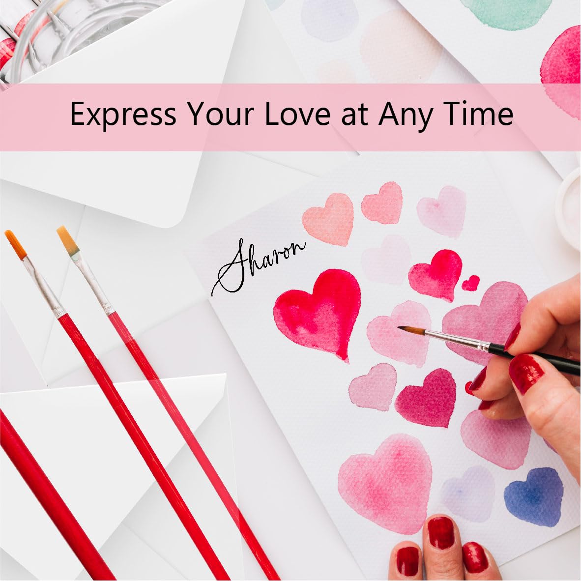 50 Pack 5x7 Inch Blank Watercolor Cards With Envelopes - 140lb Heavyweight 100% Cotton, Foldable for Painting or Card Making