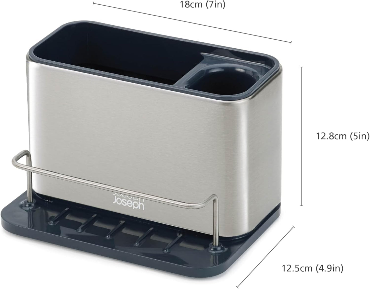 Joseph Joseph Surface Stainless Steel Sink Caddy Organizer Sponge Holder Kitchen Storage Silver