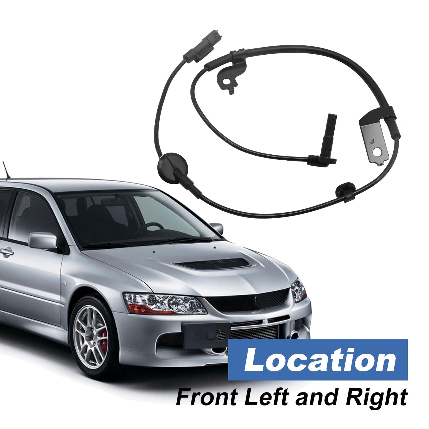 Vkinman 2Pcs 4670A576 ABS Speed Sensor Front Left and Right Side, ABS Wheel Speed Sensor Driver and Passenger Side ABS Wheel Speed Sensor 5S11130 5S11131 Replacement for Mitsubishi Lancer Outlander