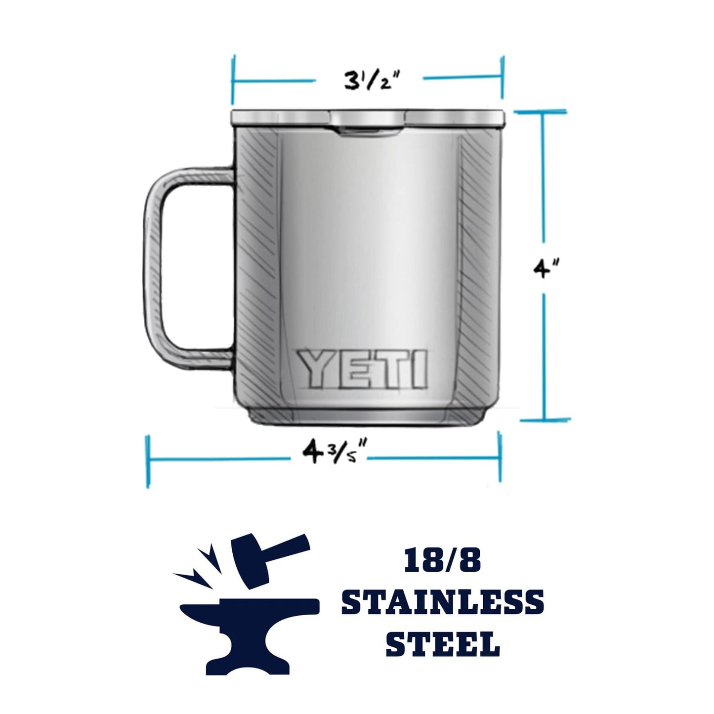 YETI Rambler 10 oz Stackable Mug, Vacuum Insulated, Stainless Steel with MagSlider Lid, Tropical Pink