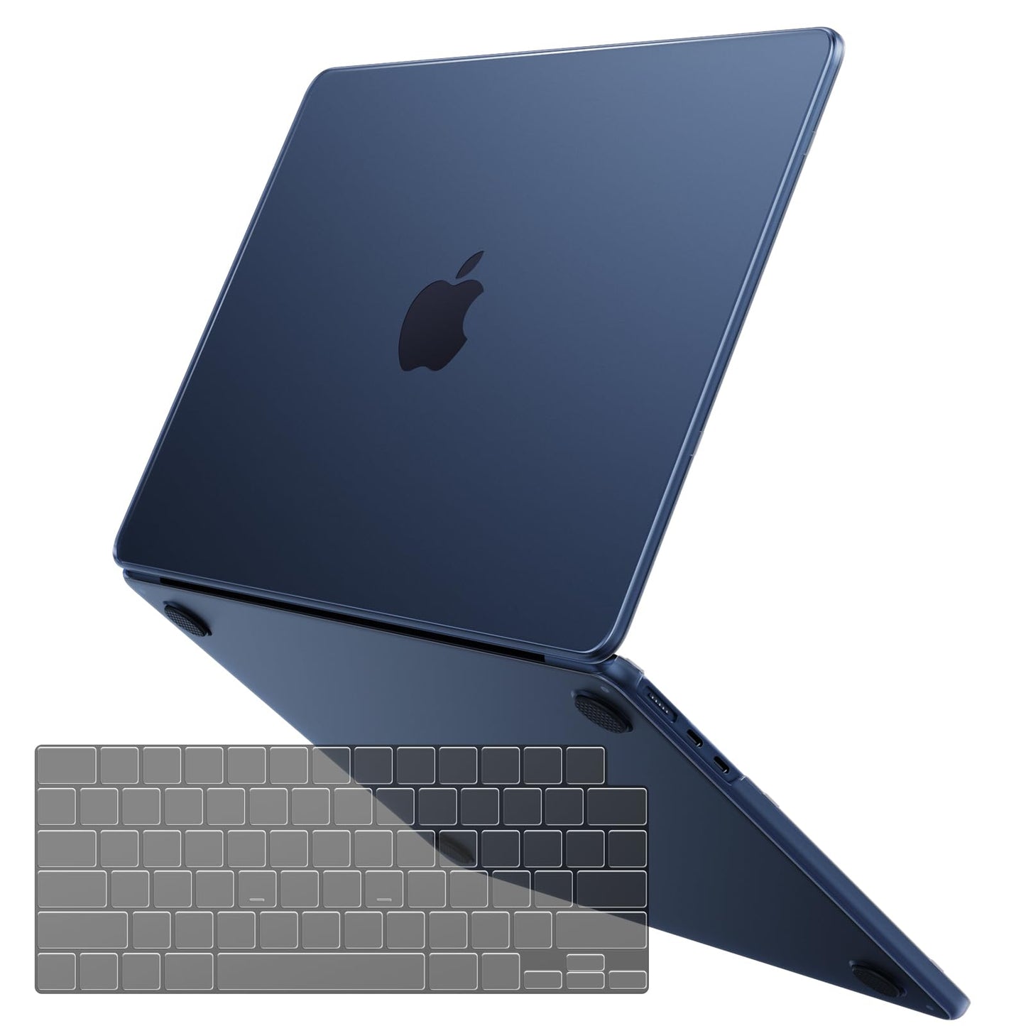 Soonjet for MacBook Air 15 inch Case | M5 M4 M3 M2 2026 2025-2023 | 100% Match Official Color | Ultra Thin Armor | Hard Shell + Translucent Keyboard Cover | Midnight Clear