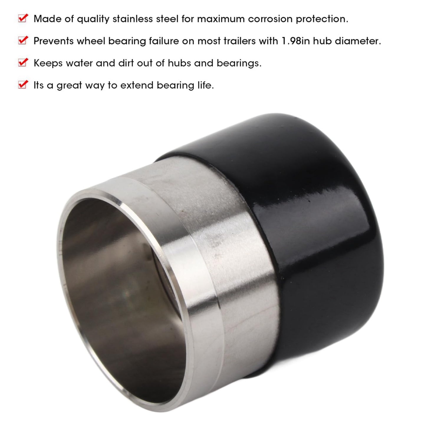 Bearing Buddies for Trailers 4pcs 1.98in Trailer Stainless Steel Trailer Buddy Lubricator Tool Practical Accessory