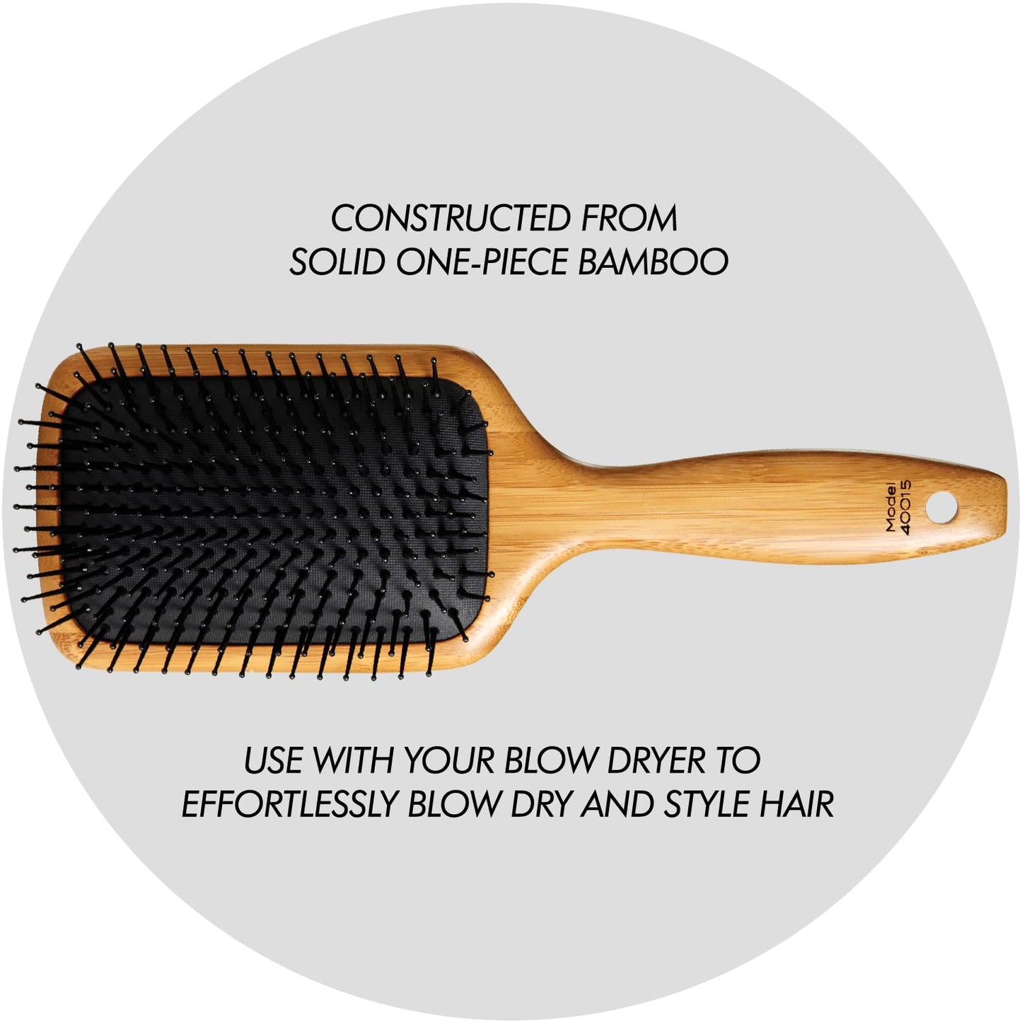 SAM VILLA Signature Series Bamboo Paddle Brush