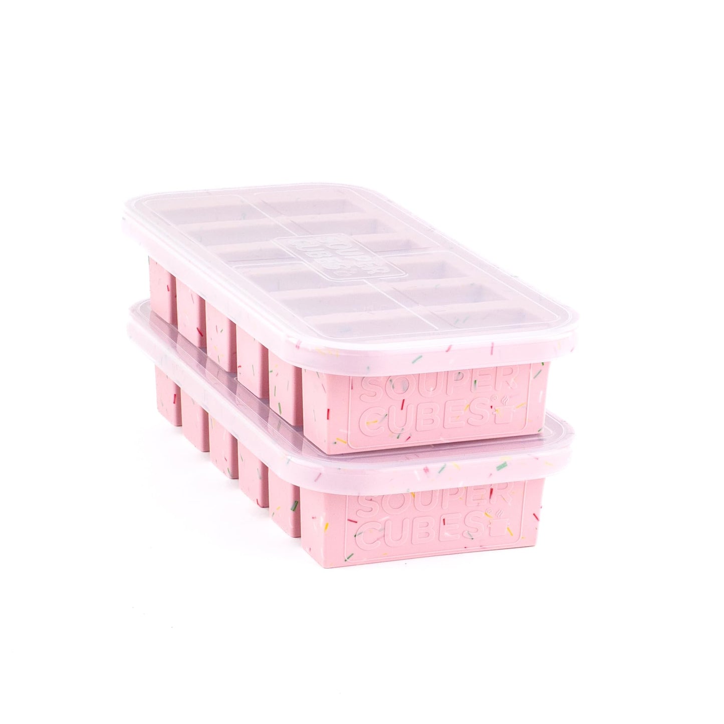 Souper Cubes 1/2 Cup Silicone Freezer Mold, Perfect for Storing Soups, Sauces, Juices, Desserts, Smoothie Prep and More, Half Cup Silicone Freezer Tray - Cotton Candy - 2-Pack
