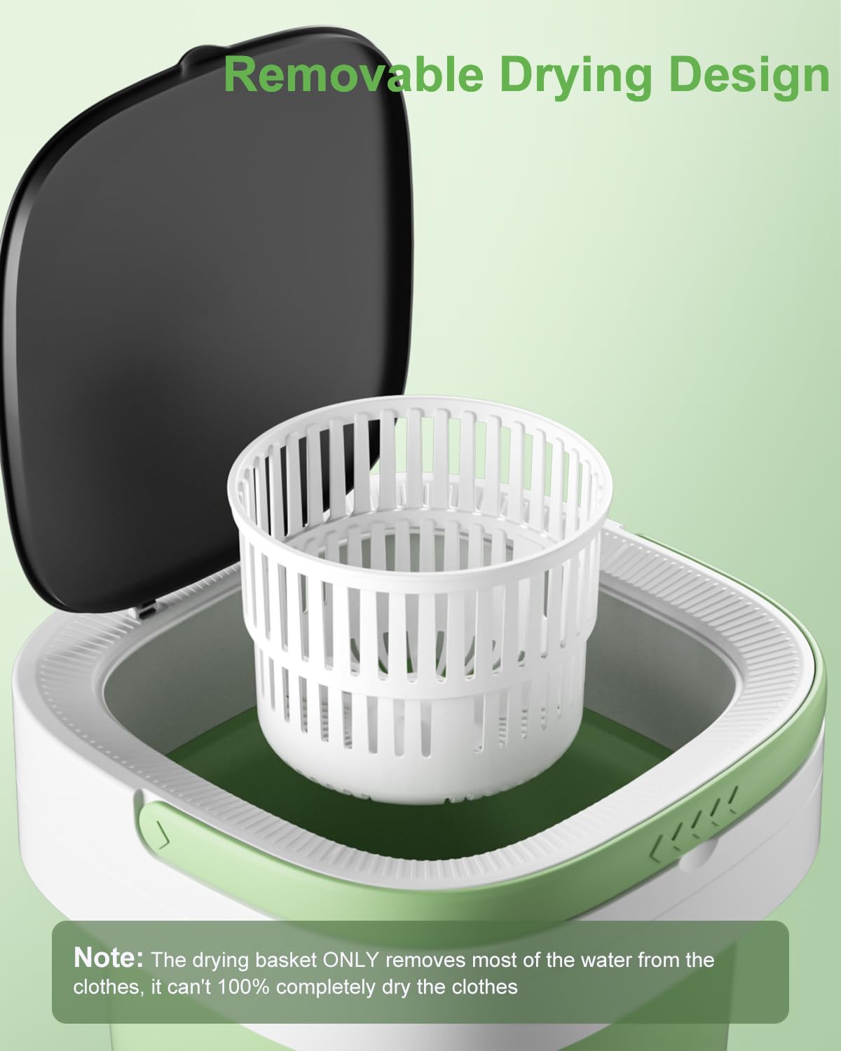 Portable Washing Machine, 16L Mini Washer Washer,3 Cleaning Modes Suitable For Home Apartments Dormitories, Hotels, Small Clothes Folding Washing Machine Of Underwear, Baby And Small Delicates