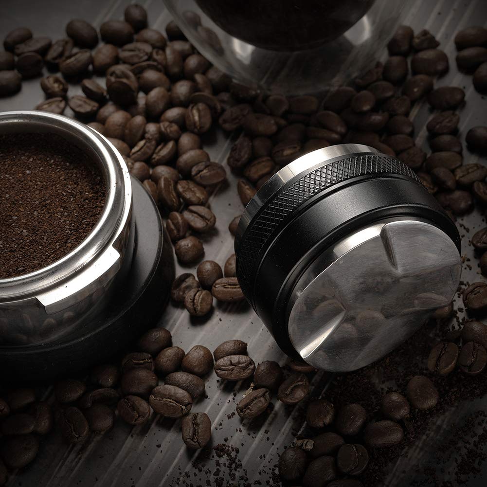 MATOW 53mm Coffee Distributor and Tamper, Dual Head Coffee Leveler Compatible with Breville 54mm Portafilter, Adjustable Depth- Professional Espresso Hand Tampers