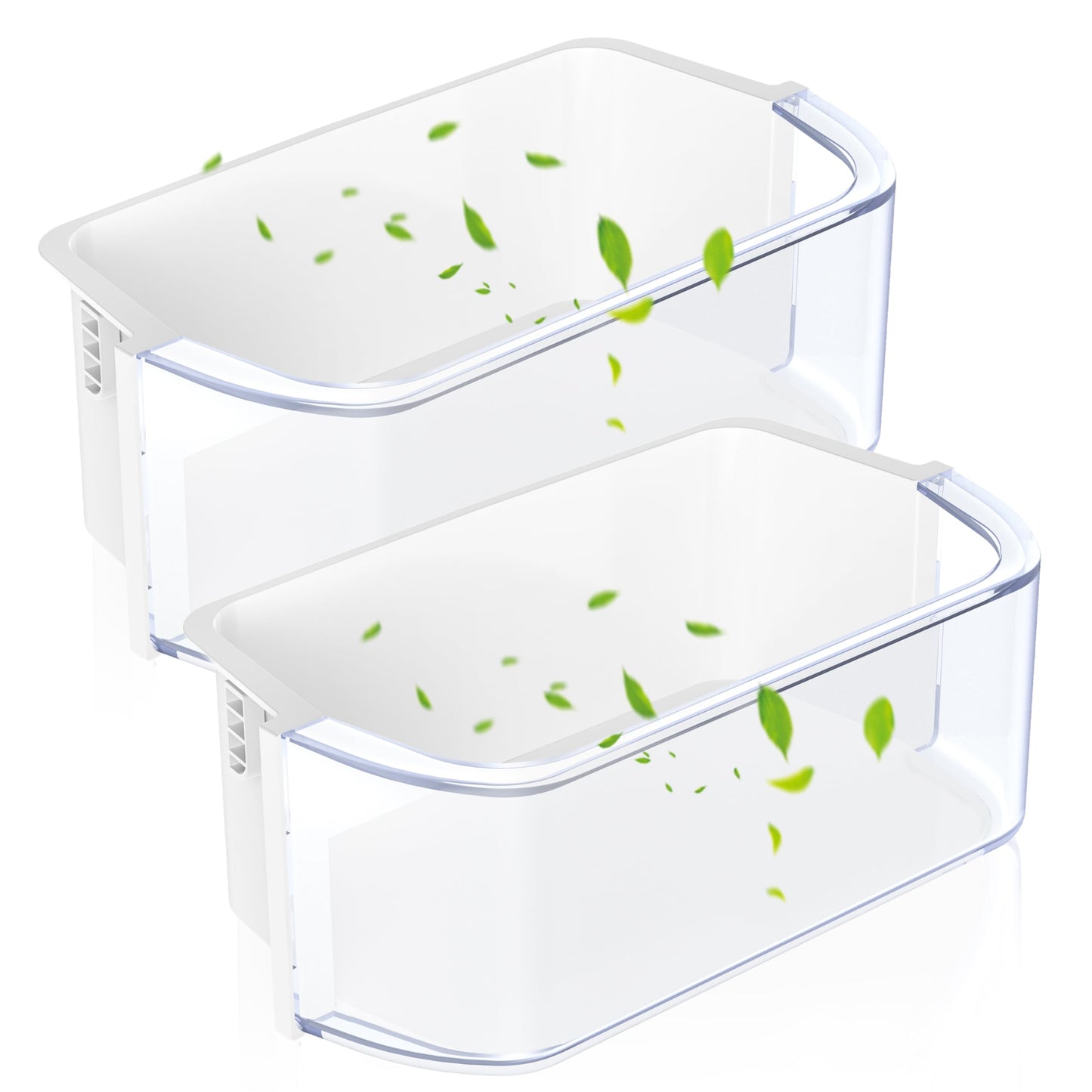 2 Pack DA97-12935A Door Bin, RF220NCTASR Left&Right Side Door Shelf Compatible with Samsung RF220NCTASG, RF220NCTAWW, RF220NCTASP Refrigerator Door Shelf, Replaces Ap5651846, PS5575404