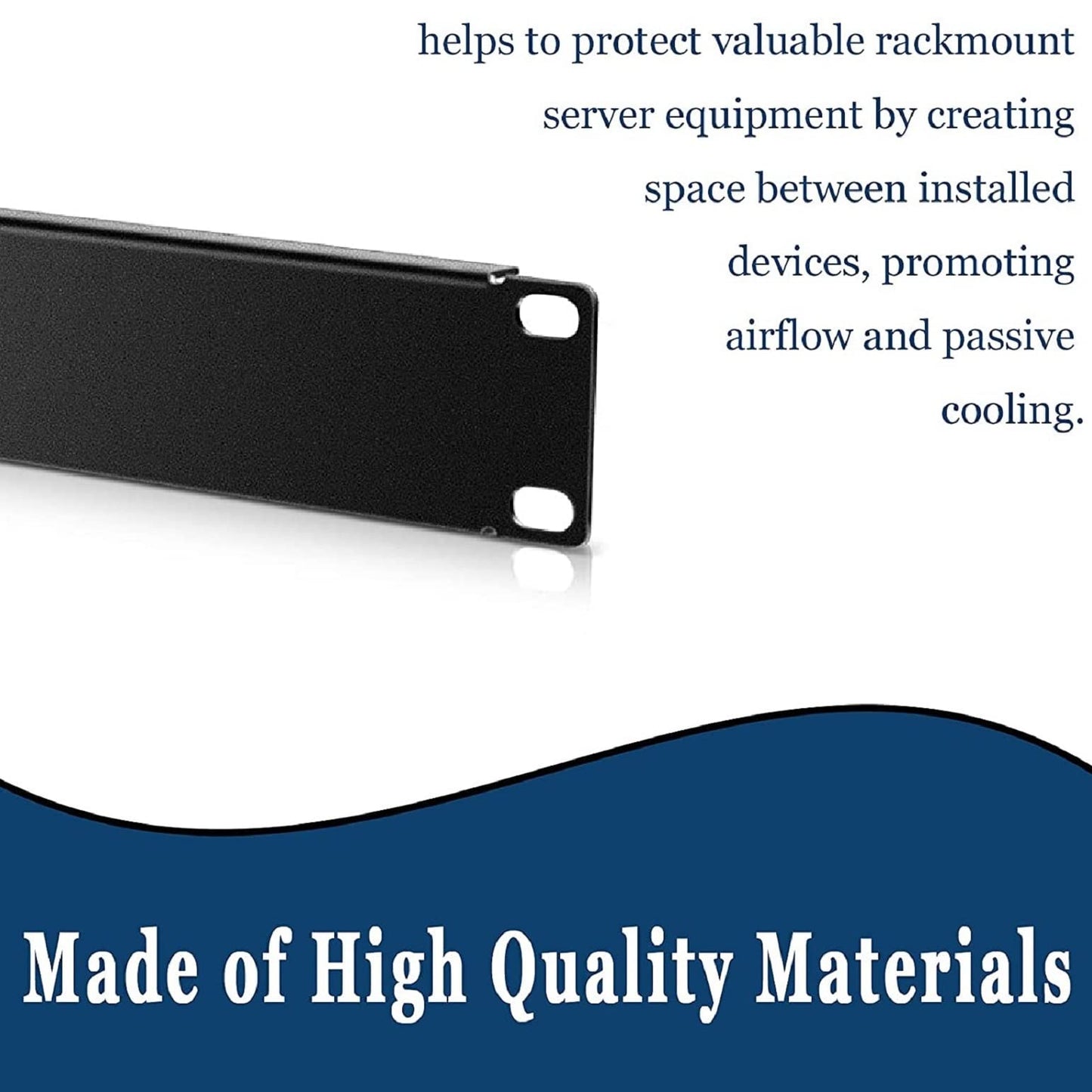 4 Pack Network Blank Plate Server Rack Panel-Metal 1U Vented Filler Mount Panel Spacer and Cage Nut for 19" Network IT Server Rack or Cabinet Enclosure,Black.