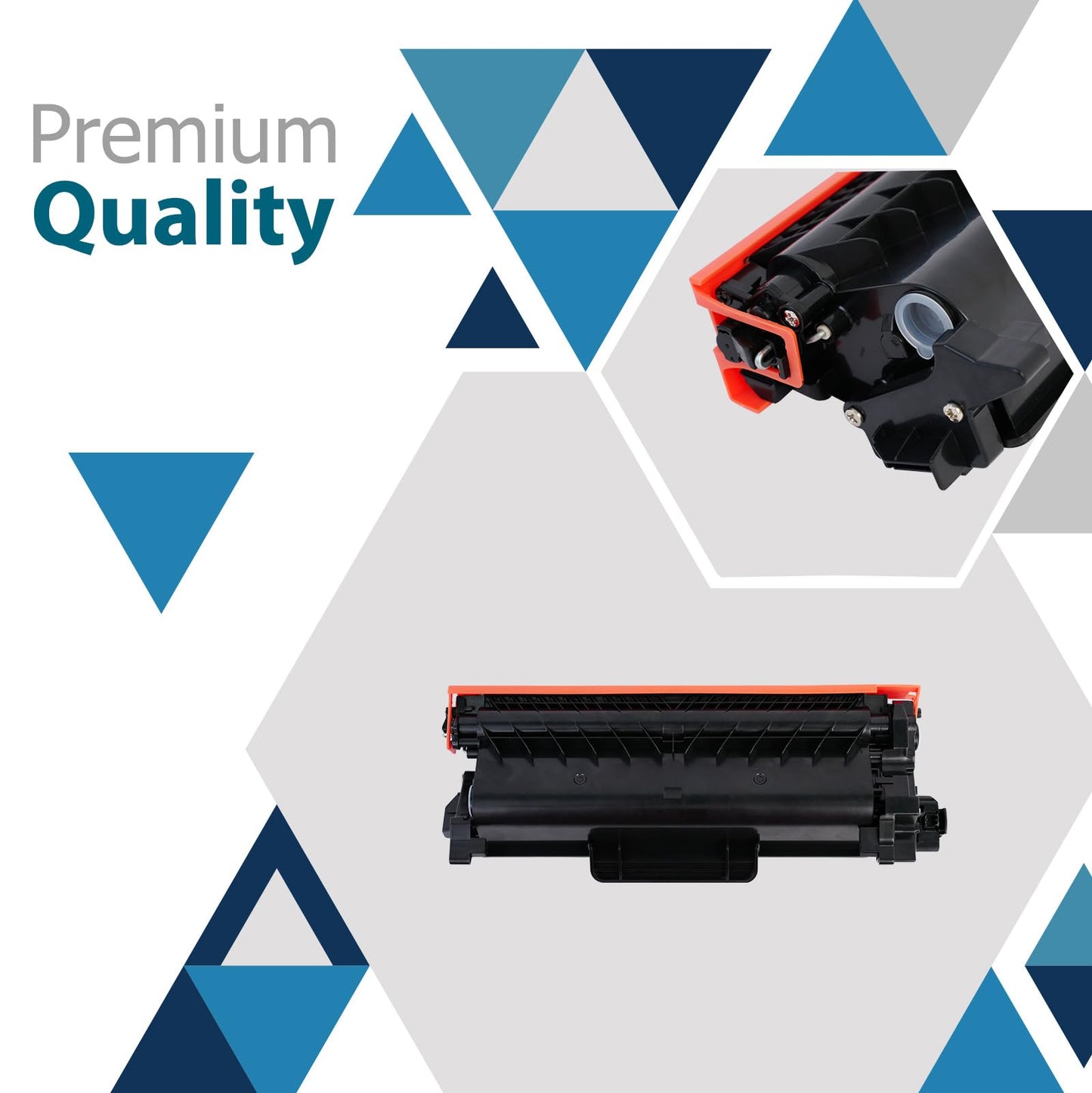 TN830 Toner Cartridge Compatible Replacement for TN830BK TN830XL TN-830XL for HL-L2400D HL-L2405W HL-L2480DW DCP-L2640DW HL-L2460DW MFC-L2820DW Printer High Yield (2-Black)