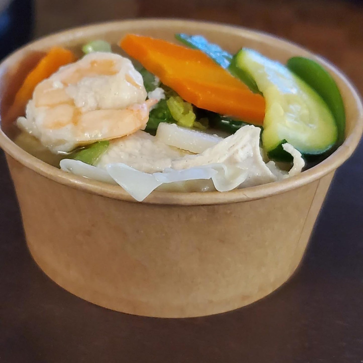 ZEONHAK 90 Pack Kraft Paper Bowls, 25 oz Disposable Paper Soup Bowls(No Lids), to Go Food Container for Cold or Hot Food, Soup, Ice Cream, Dessert