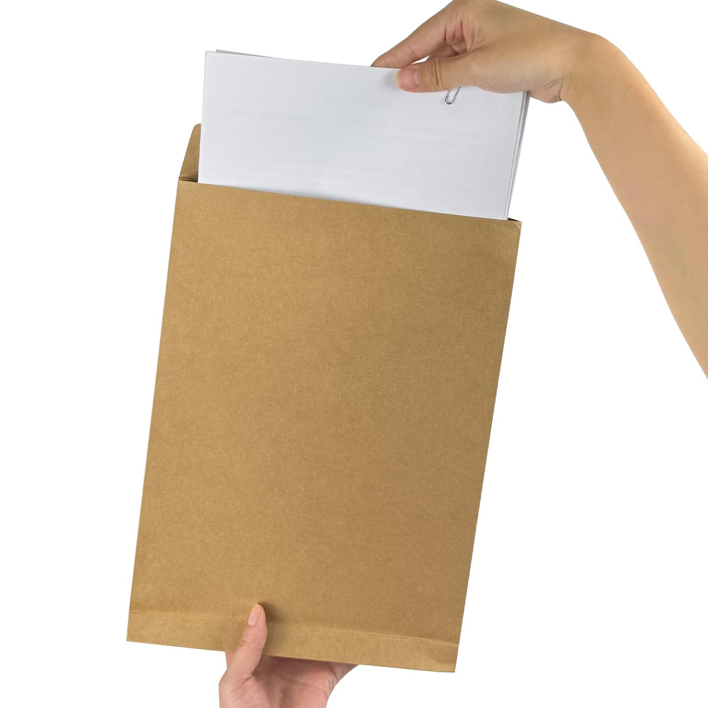 Neehows 25 Pack Expandable Large Kraft Envelopes, 9.3" x 13" Big Mailing Envelopes Self Seal Anti Tear Catalog Envelopes for Business Office Paper Documents File Storage - Brown