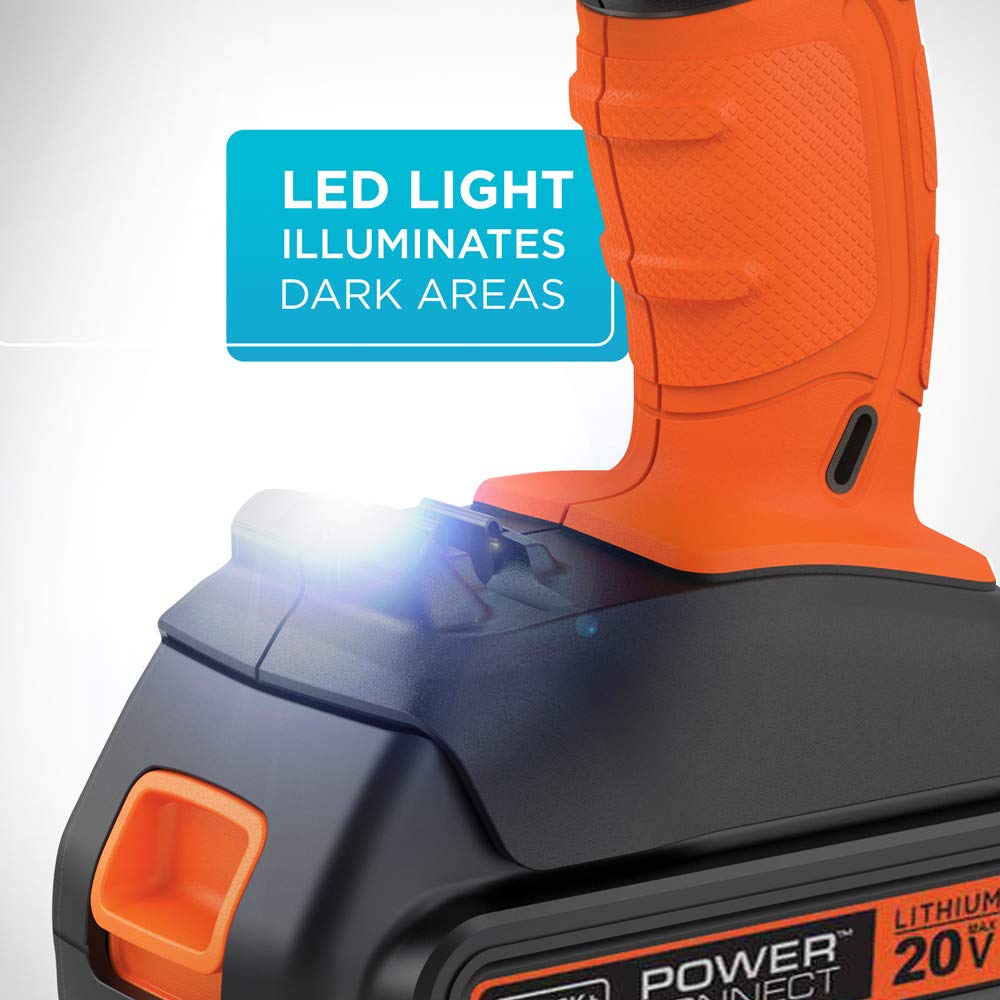 BLACK+DECKER 20V MAX* Cordless Drill, Cordless (BCD702C1)