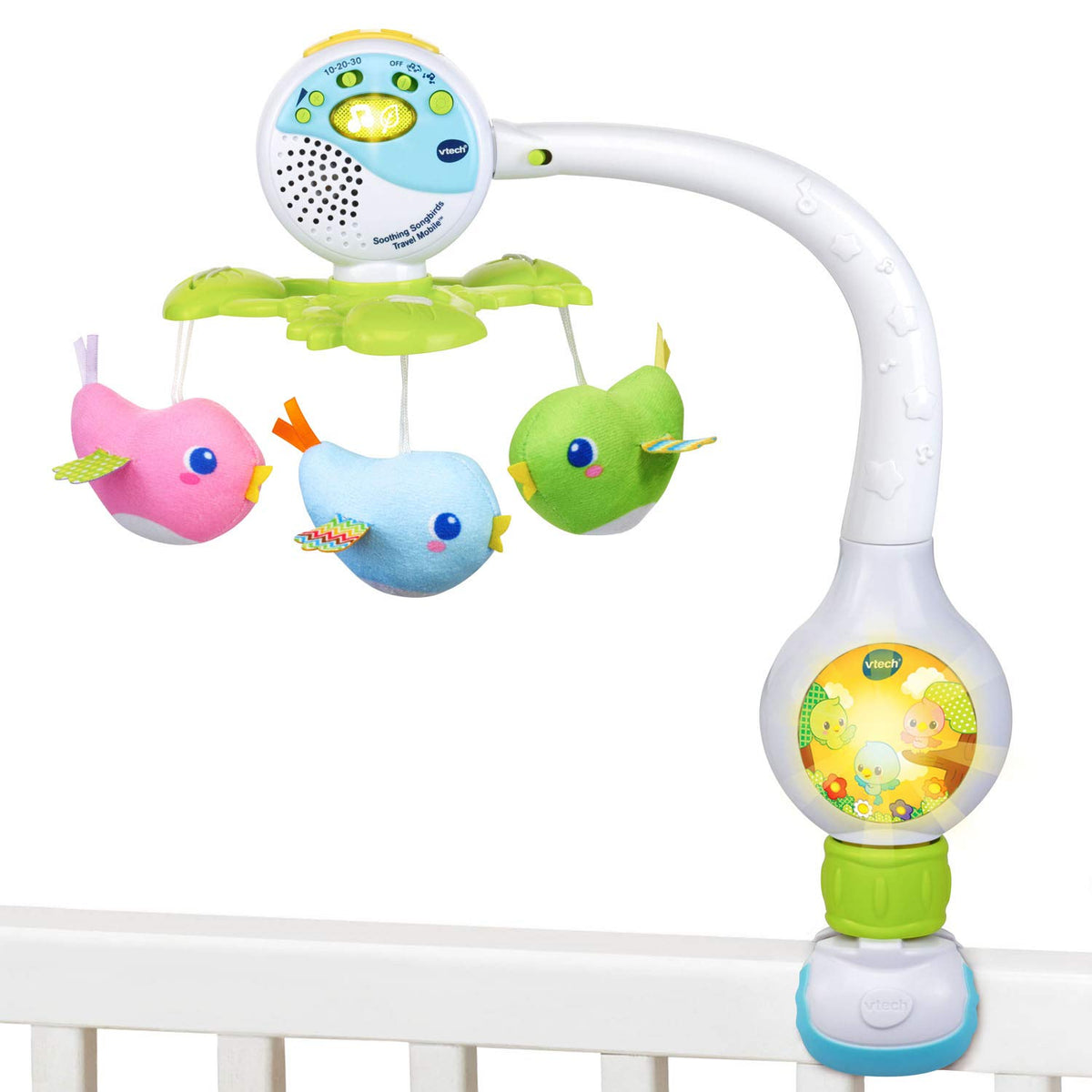 VTech Soothing Songbirds Travel Mobile - English Version, White