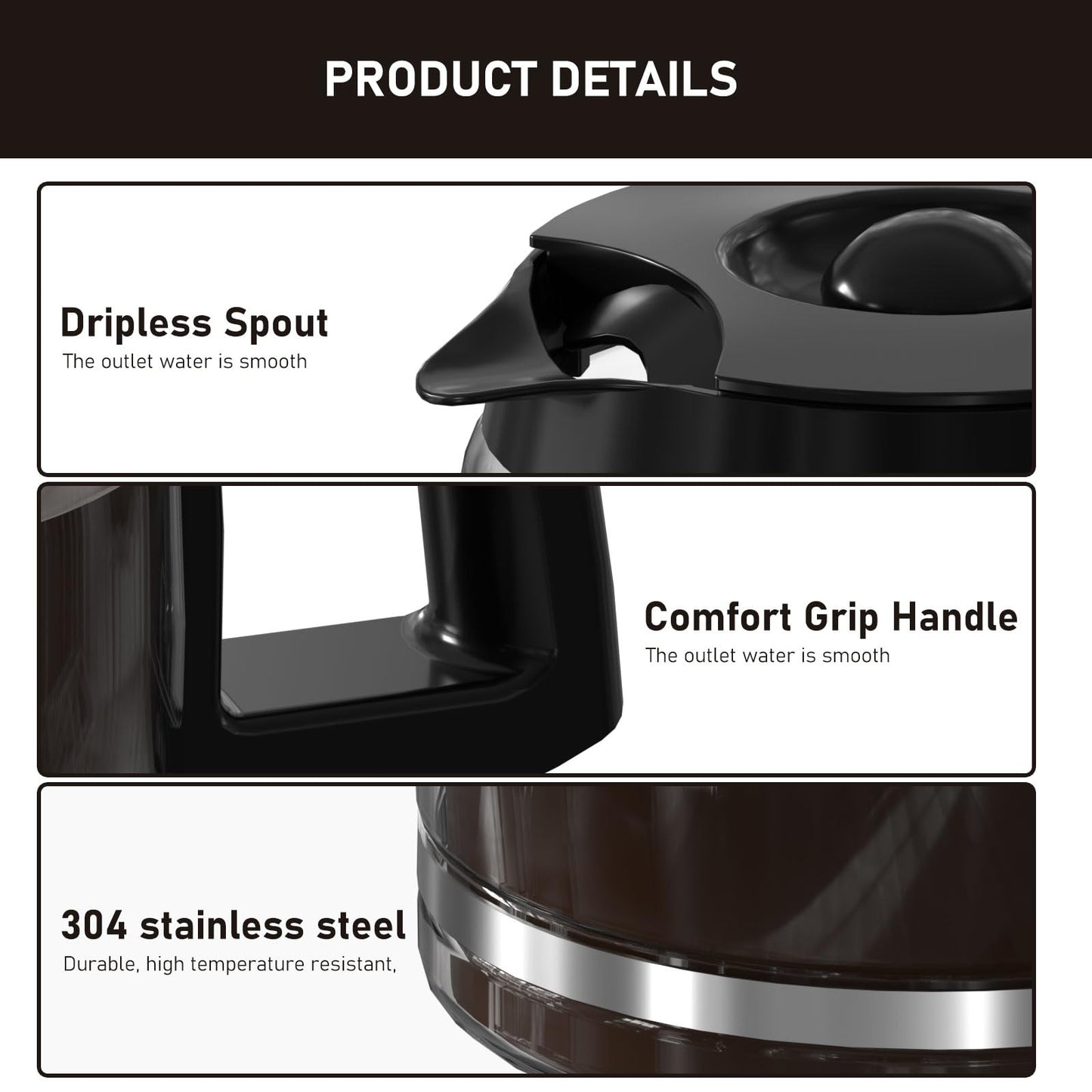 12-Cup Coffee Pot Replacement Compatible with Cuisinart Coffee Maker Models SS-12, SS-15, SS-16, DCC-1100BK, DCC-1200, DCC-2650, CHW-12P1, DGB-400, DGB-550BK, DGB-550BK1, DGB-625BC and DGB-700BC