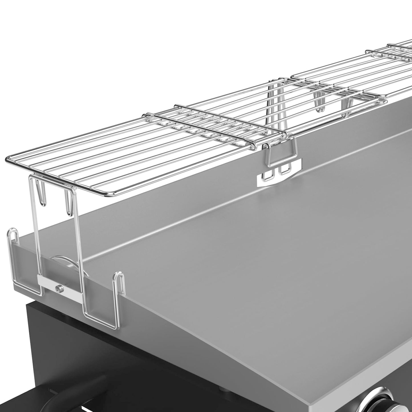 MixRBBQ Griddle Warming Rack, Adjustable for Blackstone 17-36 Inch Griddles, Stainless Steel, Silver