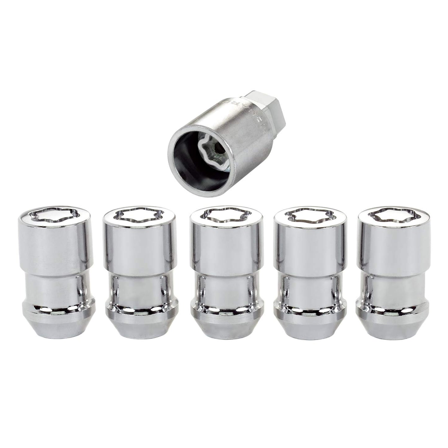 McGard 24538 Chrome Cone Seat Wheel Locks (1/2" - 20 Thread Size) - Set of 5