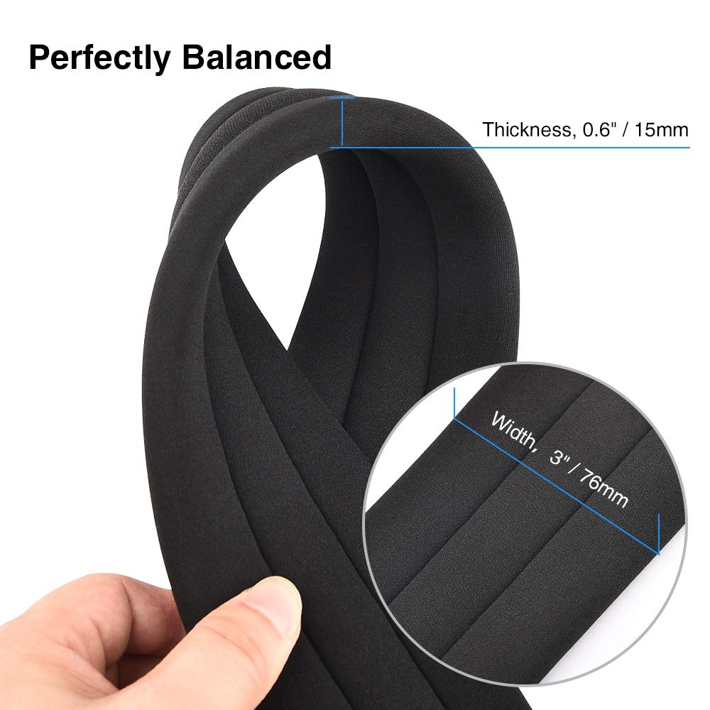 LEKATO Bass Guitar Strap for Electric Guitar 3" Wide and Adjustable Length from 45" to 55" Bass Strap with Pick Holders 2 Safety Strap Lock and 6 Picks