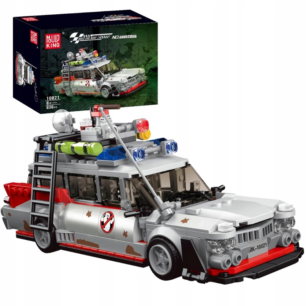 Mould King Ghostbusters ECTO-1 Model Car Building Kit, 27020 Ghost Car Building Blocks for Display and Collectible, Building Toy for Teens 14+ and Adults, 603 PCS