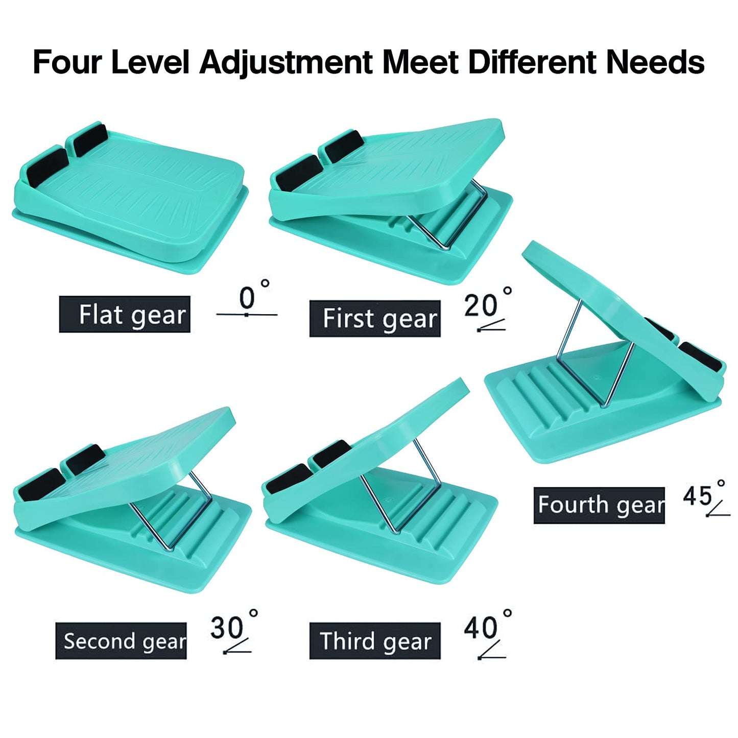 JADE KIT Slant Board Calf Stretcher Adjustable 4 Angles Anti Slip Incline Board for Stretching, Ankle Stretch Board Calf Stretch Incline Board for Heel, Hamstring, Achilles, Leg Calves, Blue