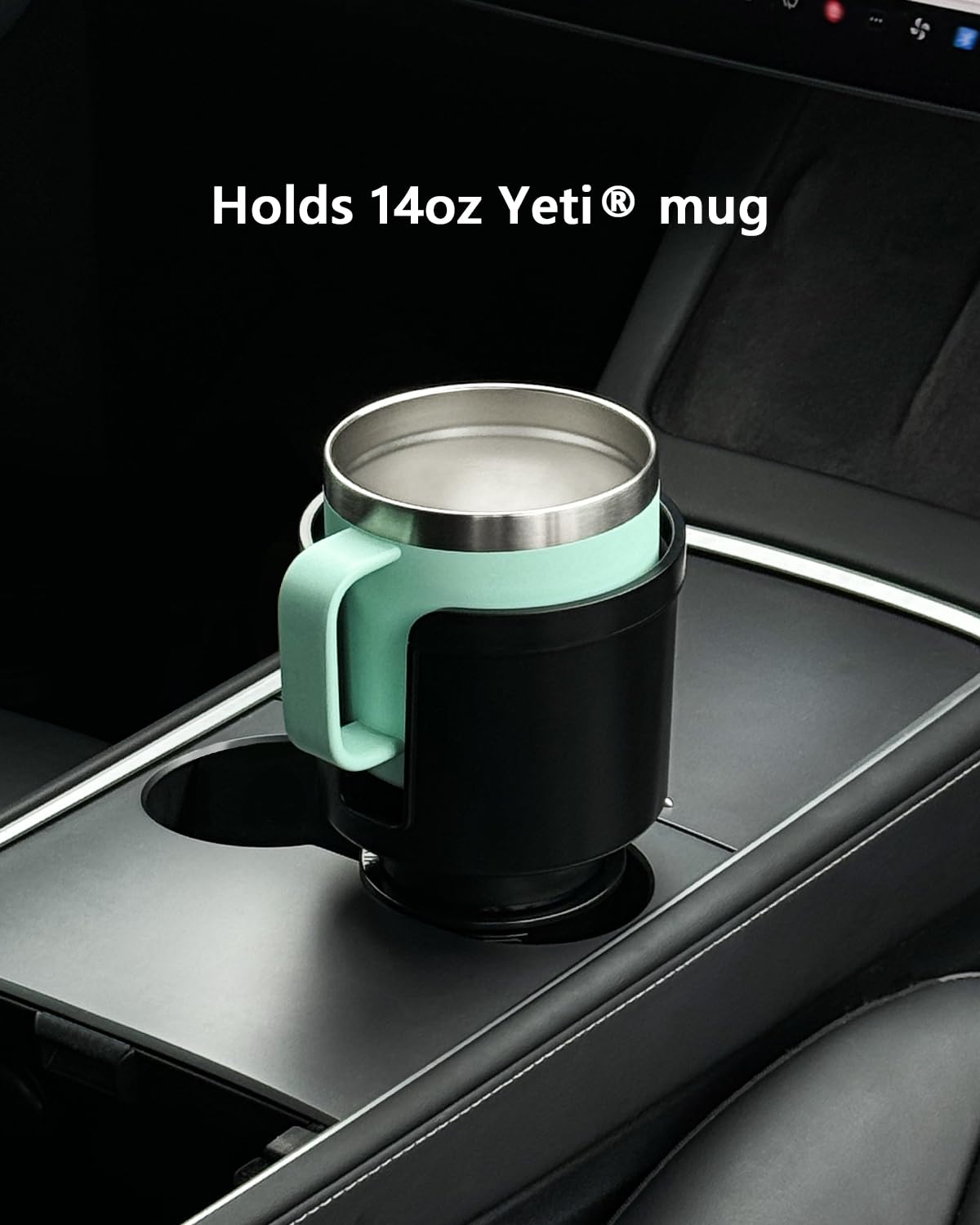 Upgraded Car Cup Holder Expander Adapter with Offset Adjustable Base, Compatible with Yeti 14/24/36/46oz Ramblers, Hydro Flasks 32/40oz, Other Large Bottles Mugs in 3.4"-4.0", 2 Pack