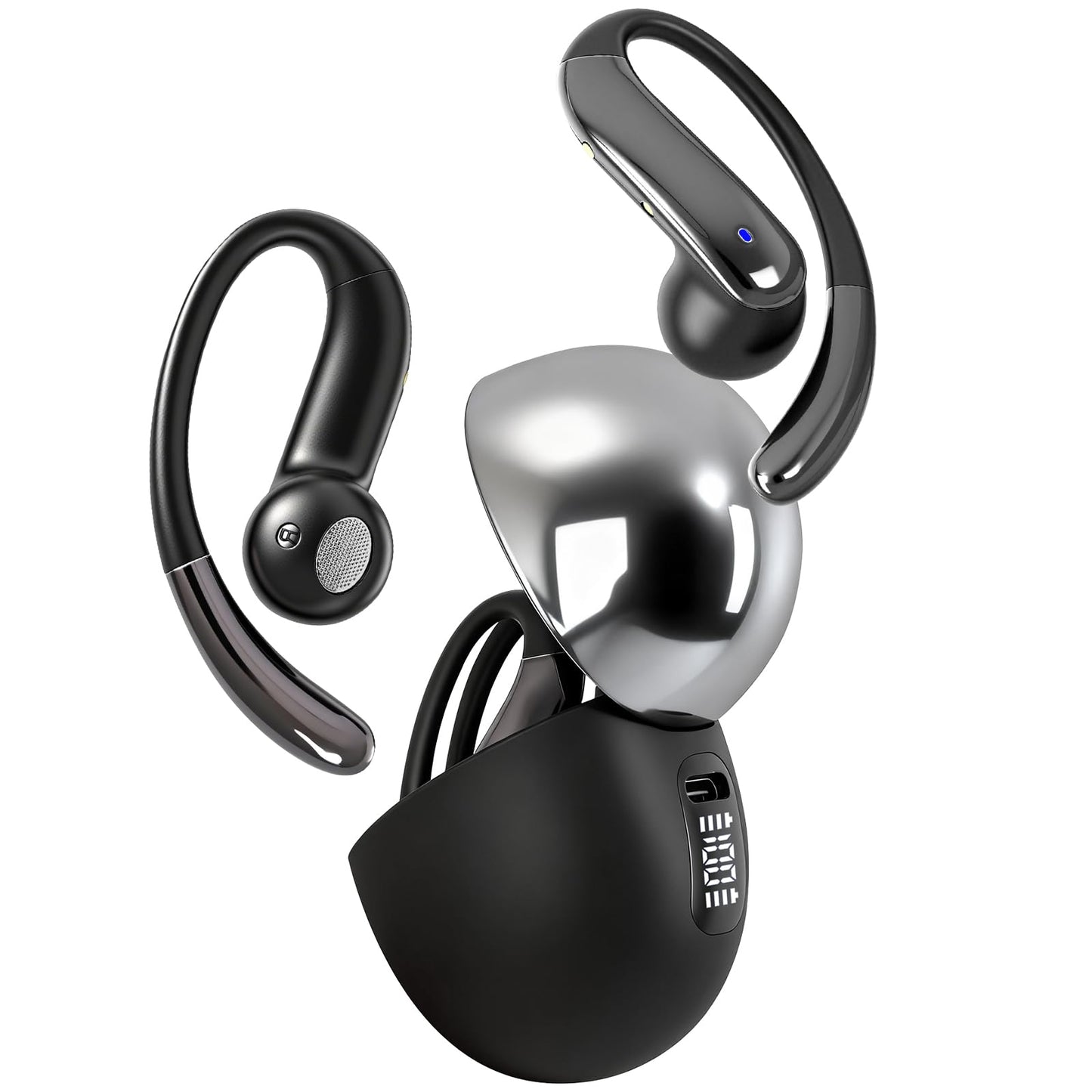 AI Language Translator Earbuds Real Time, 164 Language/3-in-1 Translating Device Headphones, Audífonos Traductores Inglés Español, Bluetooth 5.4 Translation Device for Travel Business Learning, Black