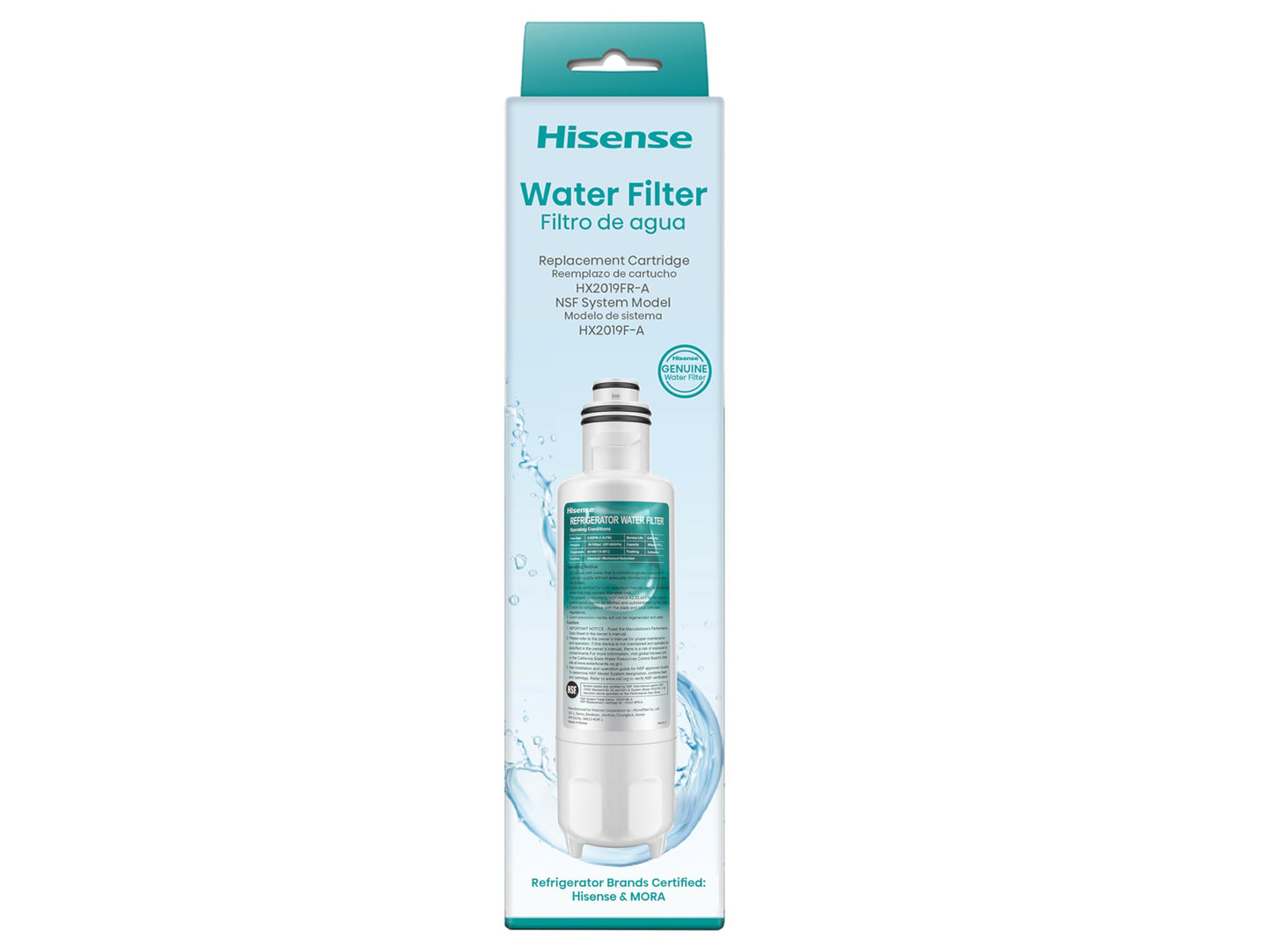 Hisense HX2019F-A, Water Filter for RF200D4CSE & RF225C3CSEI