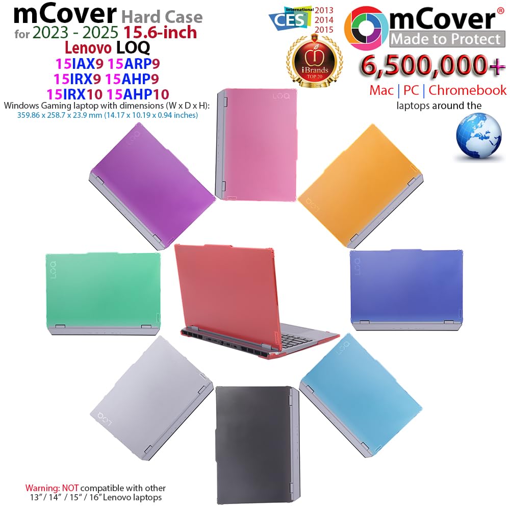 mCover Case ONLY Compatible for 2023-2025 15.6" Lenovo LOQ 15IAX9 15ARP9 15IRX9 15AHP9 15IRX10 15AHP10 Series Windows Computers (NOT for Other Lenovo Models)- Clear
