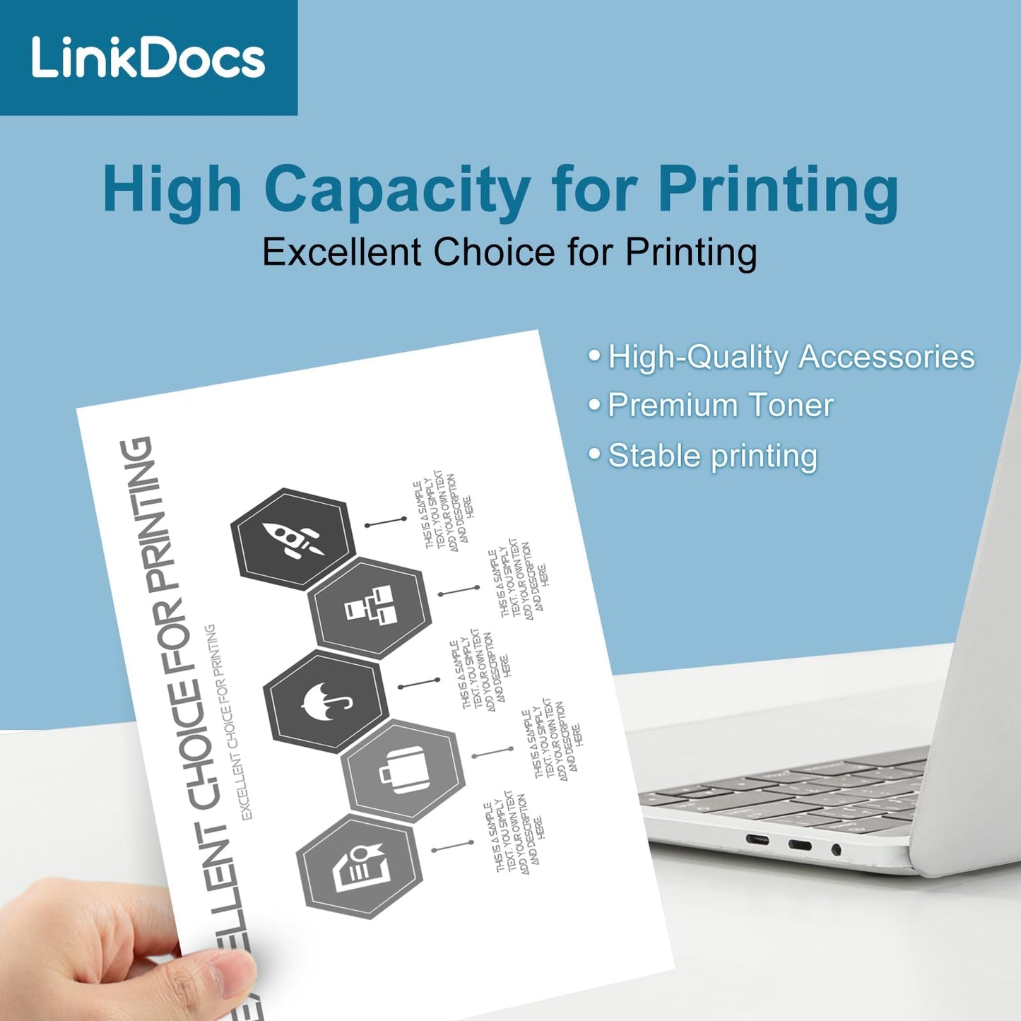 LinkDocs TN920XXL Extra High Yield Toner Cartridge V2 Replacement for Brother TN920XXL TN920XL TN920 Compatible with HL-L5210 HL-L5215DW HL-L6210DW HL-L6217DW HL-L6310DW HL-L6415DW DCP-L5510DN Printer