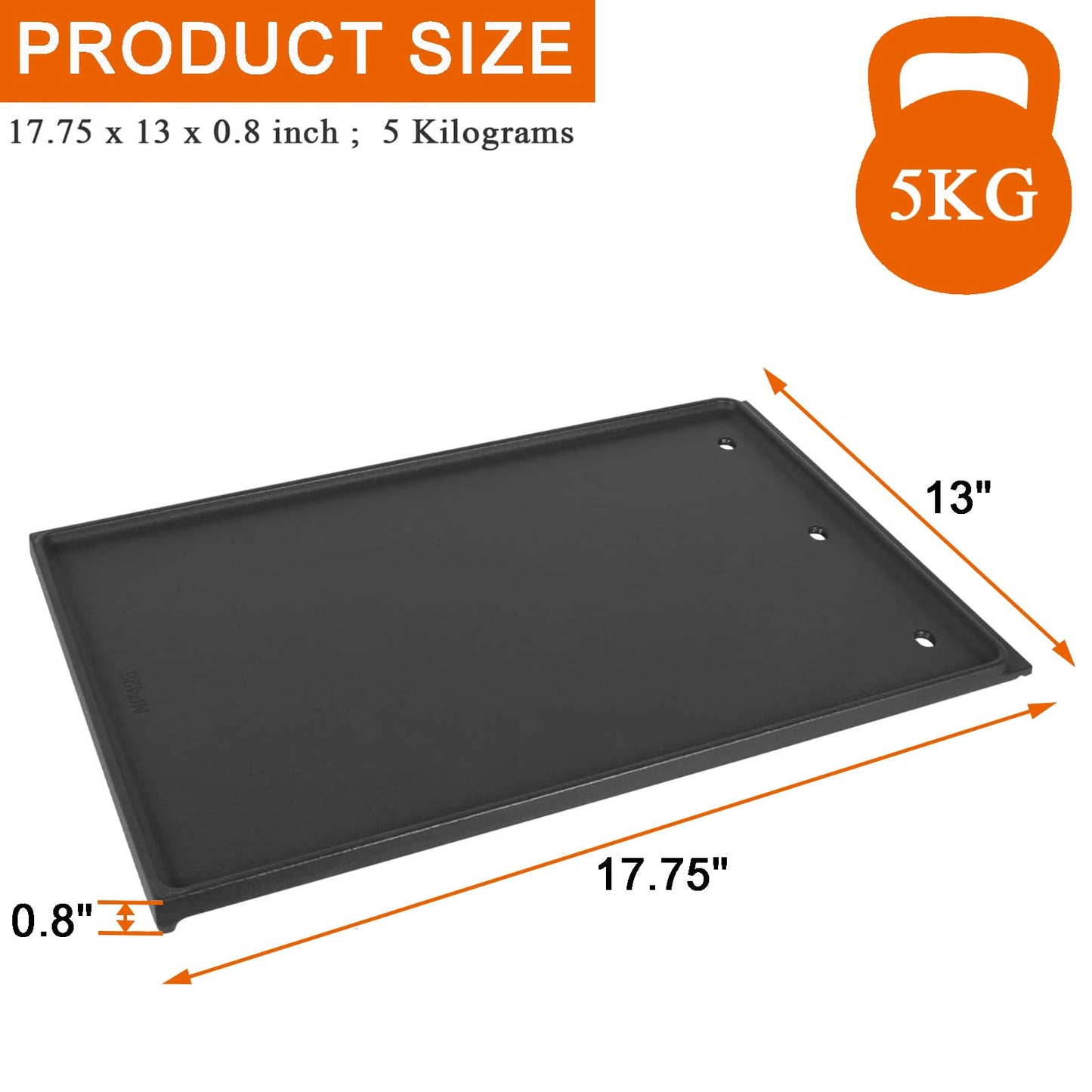 56040 56041 Reversible Grill Griddle for Napoleon Prestige 500, Prestige Pro 500, and LEX 485 605 730 Series, Griddle Insert Replacement Parts for Napoleon Grill Accessories, Nonstick Cast Iron Plate