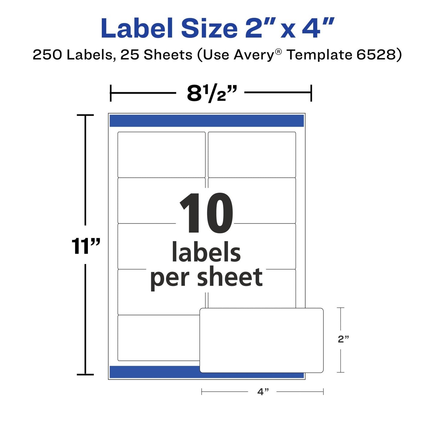 Glossy White Easy Peel Shipping Labels with Sure Feed