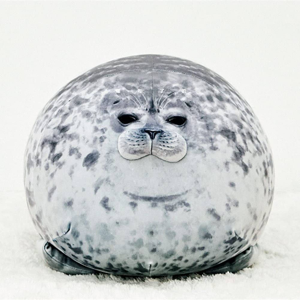 Chubby Blob Seal Plush Toy Pillow Stuffed Ocean Animal Soft Hugging Pillow Dolls Toys Gifts for Kids Boys Girls (60CM/23.6")