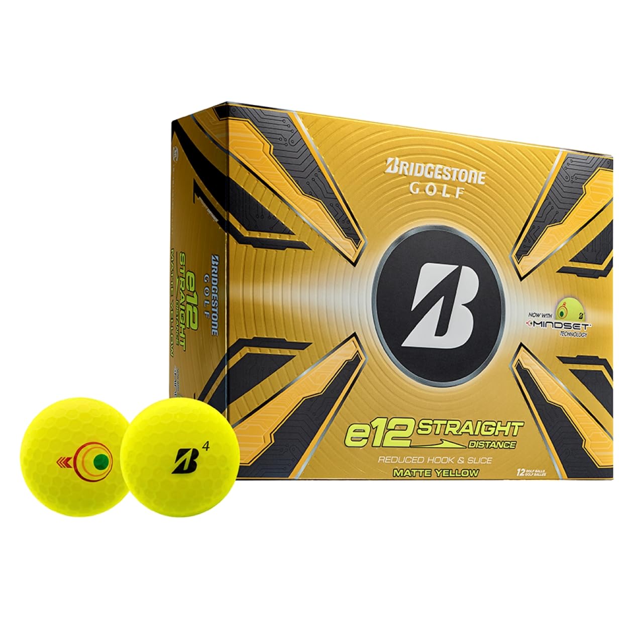 Bridgestone Golf e12 Straight Matte Yellow