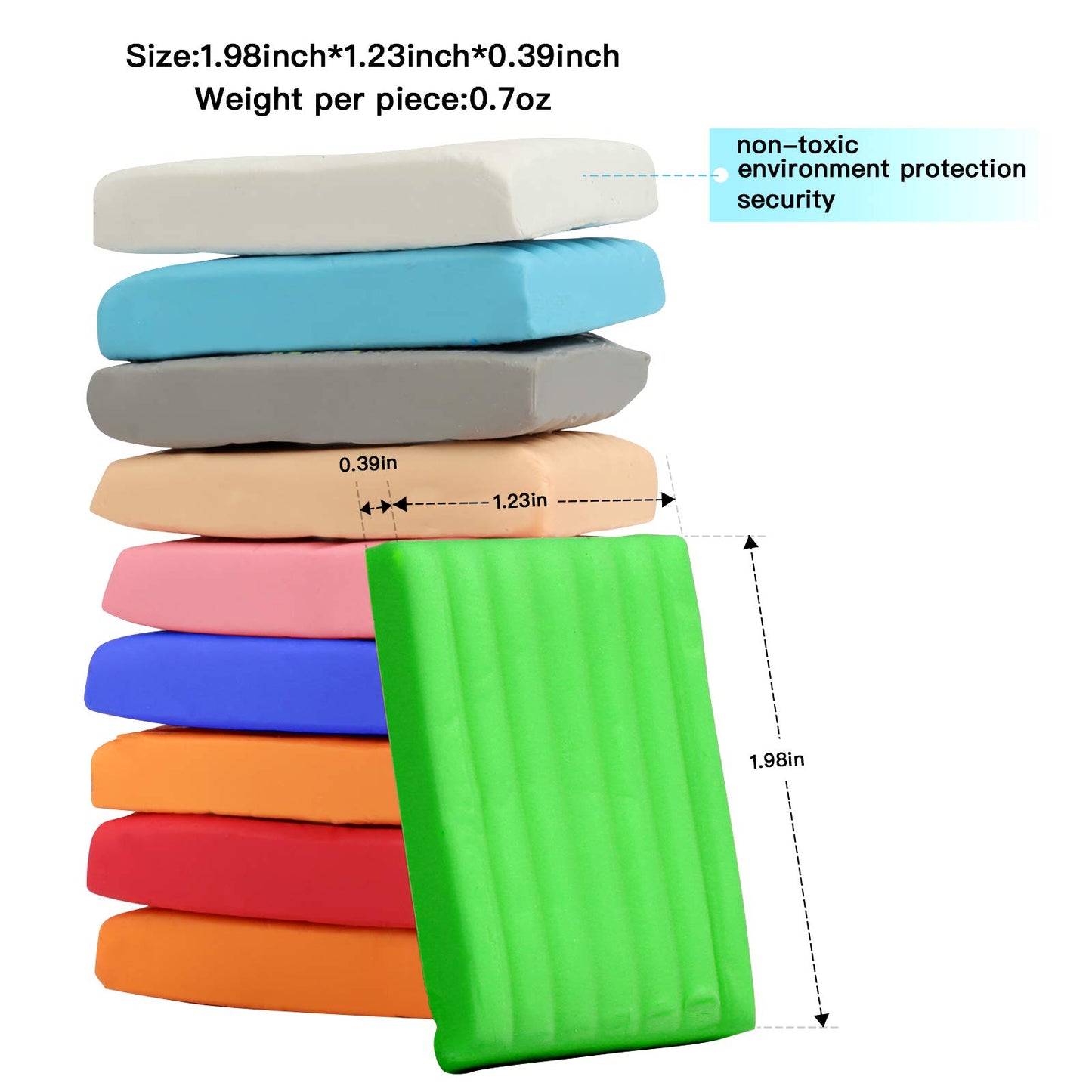Polymer Clay 50 Colors, Modeling Clay for Kids DIY Starter Kits, Oven Baked Model Clay, Non-Sticky Molding Clays with Sculpting Tools, Gift for Children and Artists