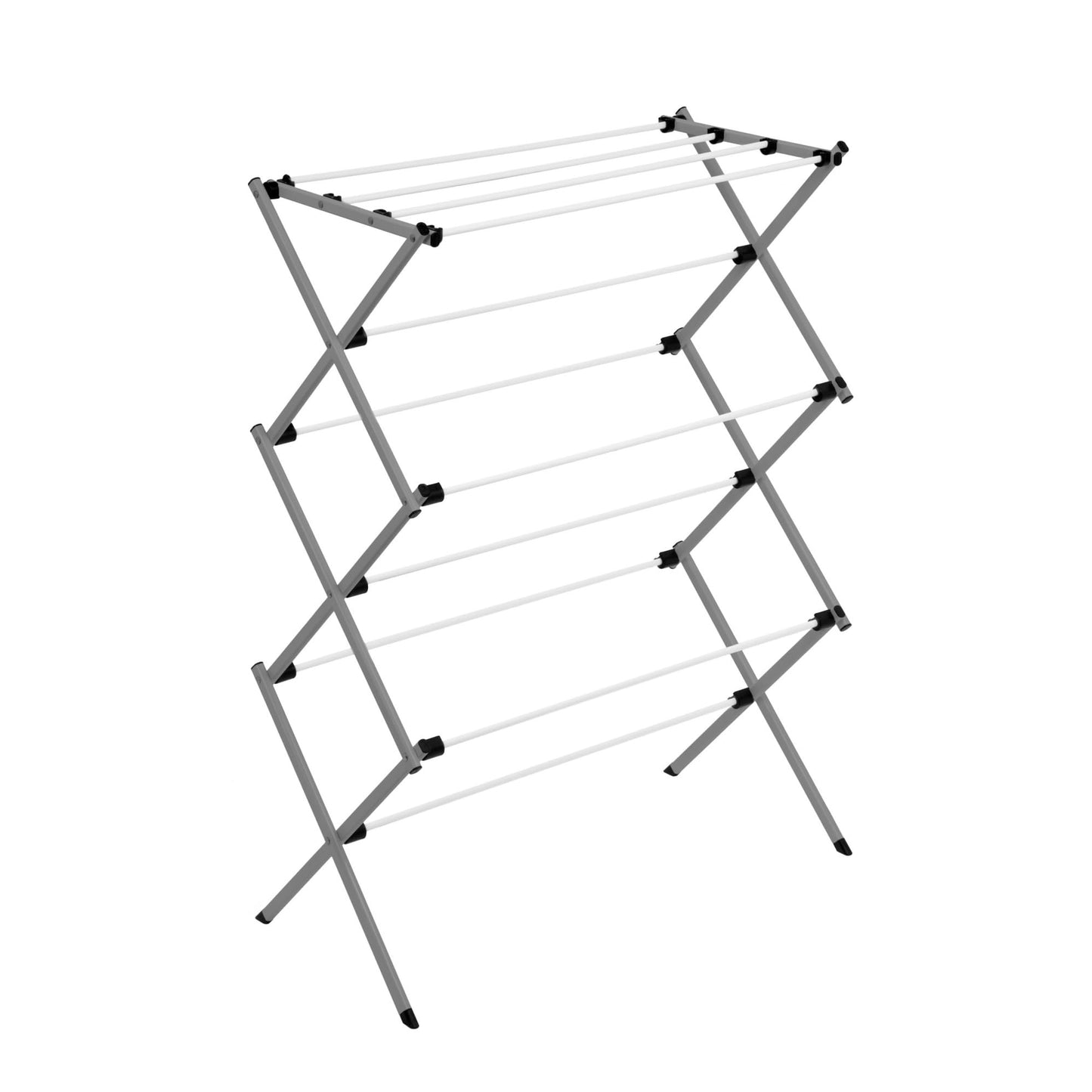 Honey-Can-Do DRY-01306 Folding 42-Inch Clothes Drying Rack, Silver/White