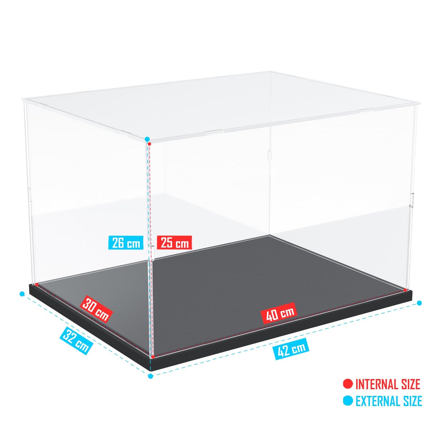 Choowin Acrylic Display Case for Lego Hogwarts Castle and Grounds 76419 for Lego Display Case Thickened Clear Display Case for Collectibles Assemble Dustproof Display Box(Black)