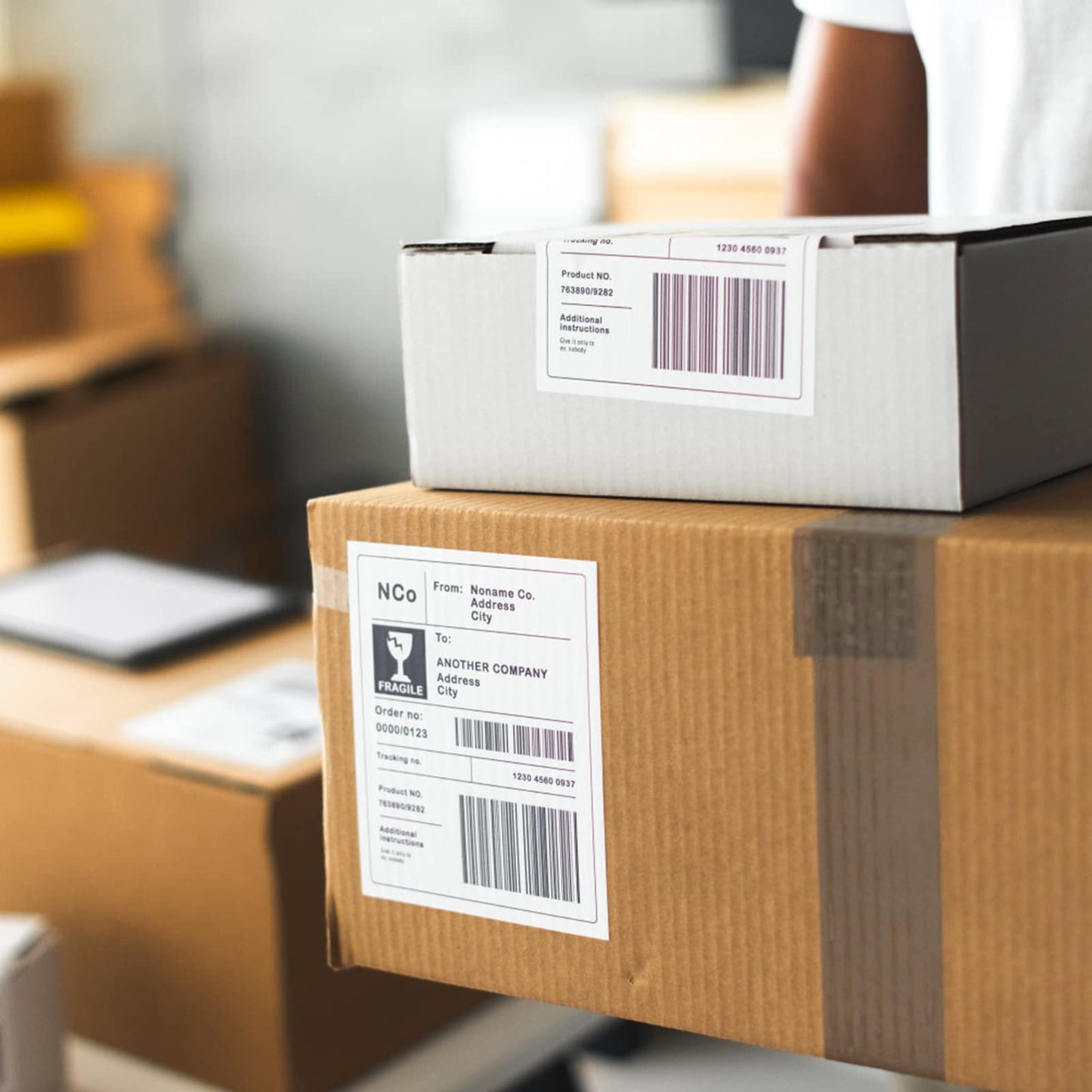 4”x6” Thermal Labels Shipping Labels, BESTIKER 4”x6” Direct Thermal Labels 4 Rolls, Compatible Zebra 2844 Rollo Thermal Printer Label 4x6 with Perforated, 250 Labels/Roll, 1” Core, Total 1000 Labels