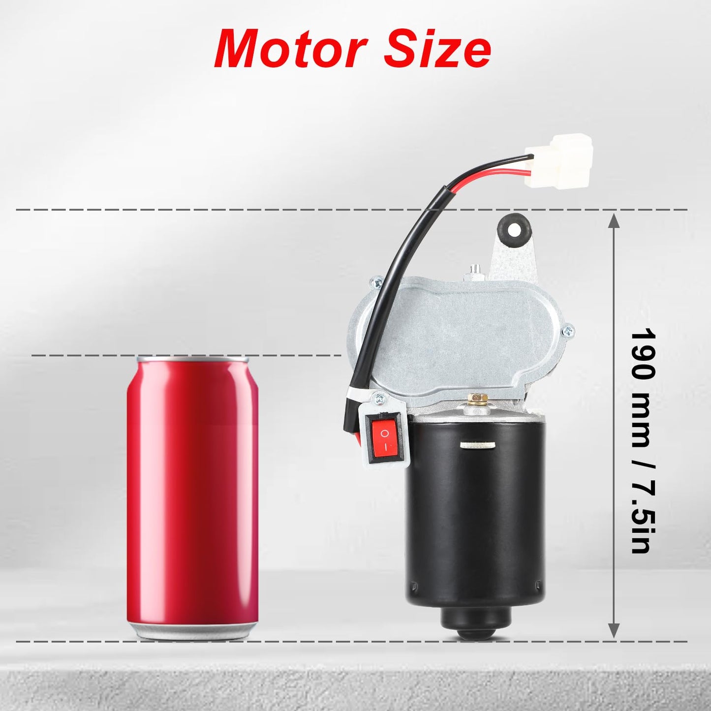 OFIG Electric UTV Windshield Wiper Kit, Universal 12V UTV Electric Windshield Wiper Motor Kit Compatible with Polaris RZR Ranger Mule Teryx, 16" Windshield Wiper Blade, 90 Degree Wipe Motor